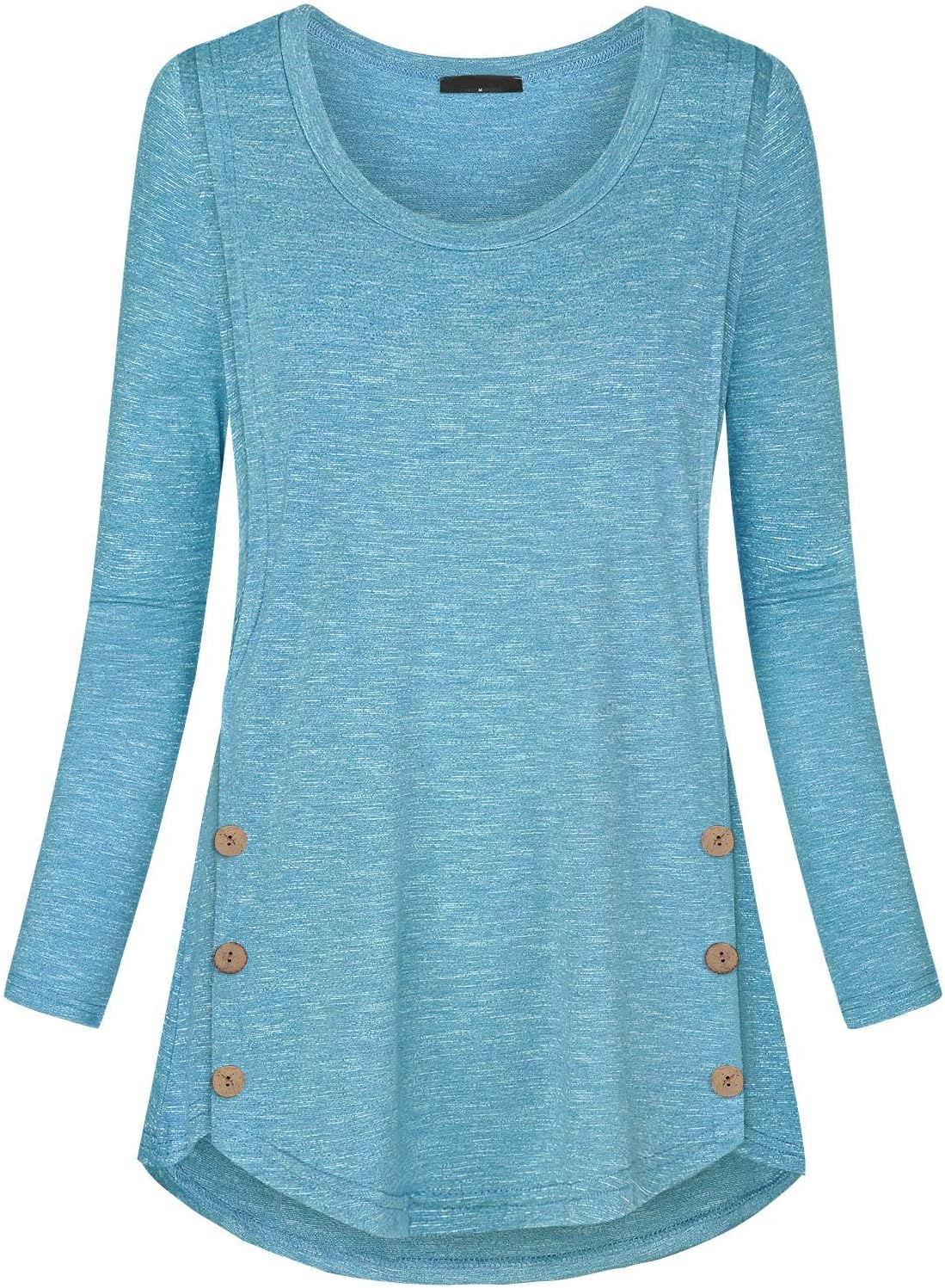 connche Women's Button Side Maternity Tunic Nursing Tops for Breastfeeding - Image 3