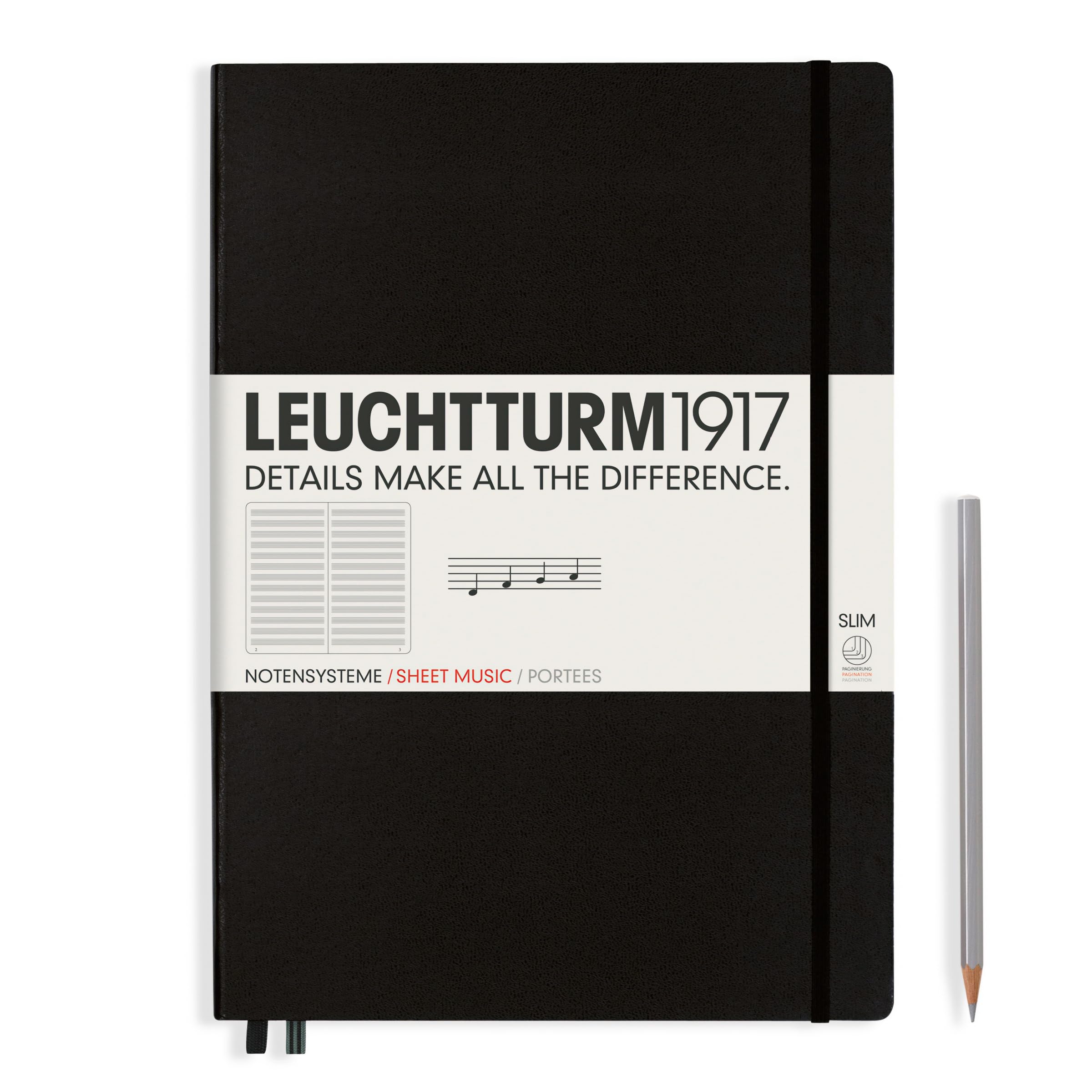 LEUCHTTURM1917 B6+ ノート 4冊セット Amazon.com : LEUCHTTURM1917 Master Slim A4 Notebook with Staves