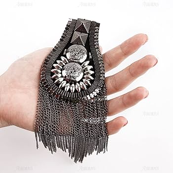 Amazon.com: AUEAR, 1 Pair Shoulder Epaulettes Tassel Fringe