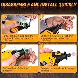 Power Rotary Tool Kit 170W: DEKOPRO 126pc Multi DIY Tool Kit for Wood/Metal - Mini Electric Sander/Drill Set with Flex Shaft for Carving,Cutting,Sanding,Grinding,Engraving,Polishing for 3D Printing - 5