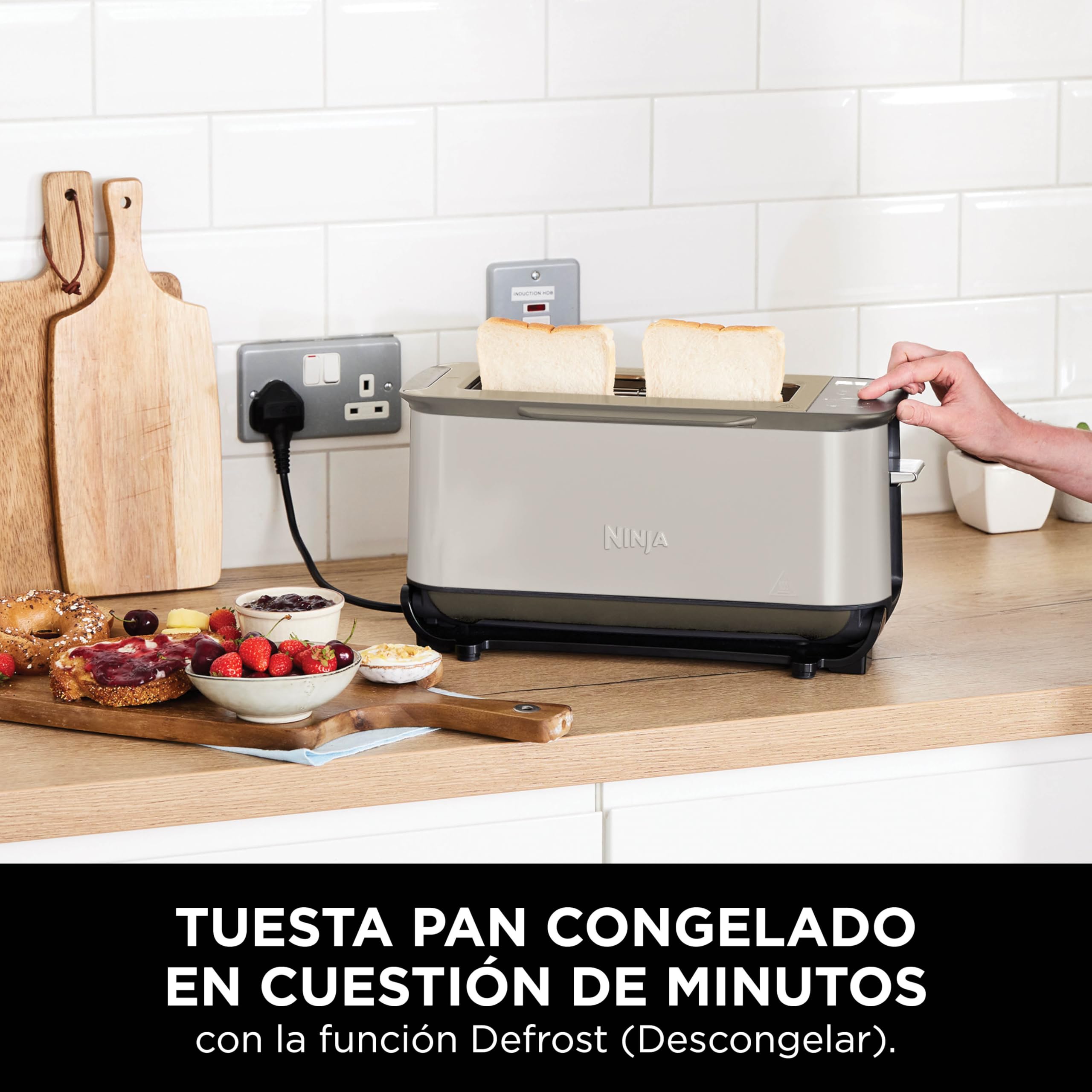 Ninja Foodi Tostadora, Parrilla y Sandwichera 3 en 1, ST202EUSTGD