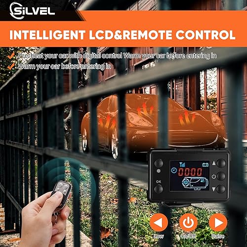 Miniatura 4 de SILVEL Calentador diésel de 12 V y 8 KW, calentador de aire diésel todo en uno, calentador diésel portátil con monitor LCD y control remoto,