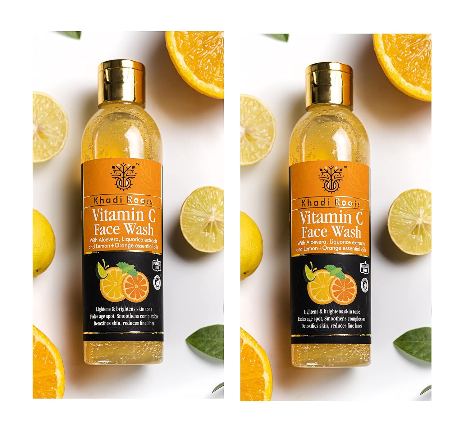 Khadi Roots Vitamin C Face Wash For Skin Brightening Clear & Brighten