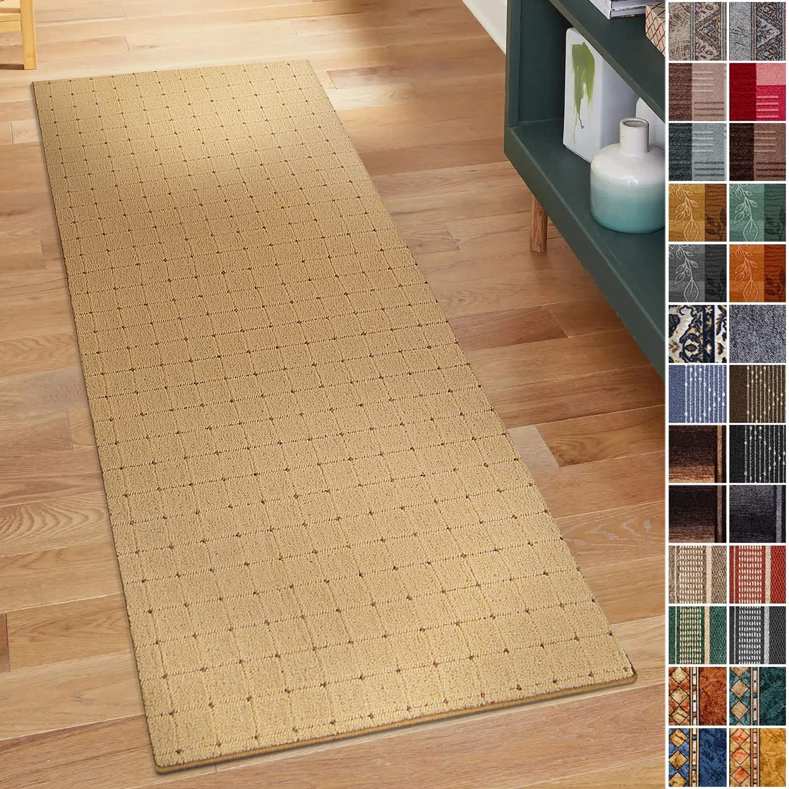 Floordirekt Bieżnik dywanowy do kuchni, korytarza i salonu, towar sprzedawany na metry, szerokość 67 cm, dywan do korytarza, chodnik kuchenny, do salonu (67 x 700 cm, beżowy Rapido)