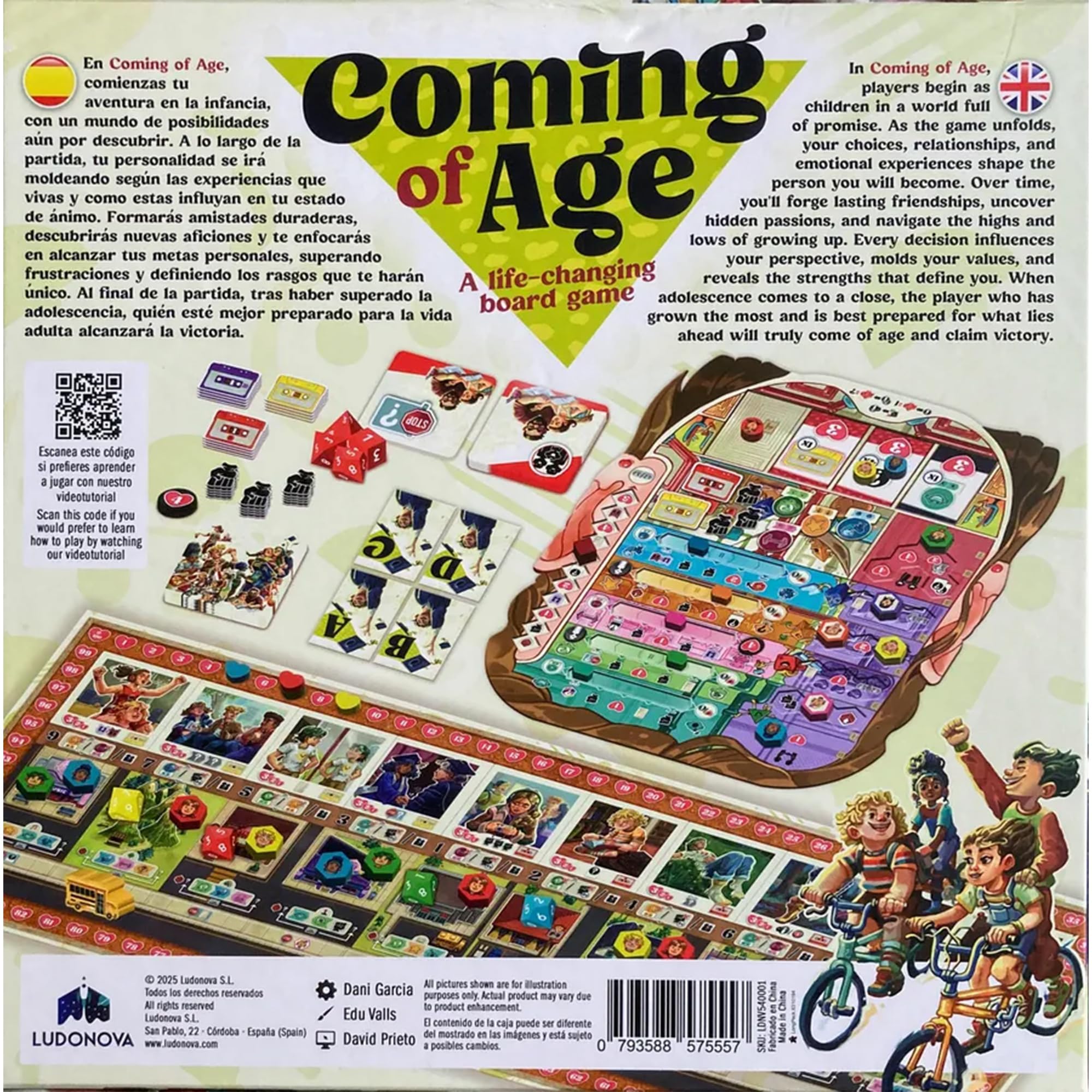 Coming of Age Jeu de société de stratégie à partir de 14 Ans, 1 à 4 Joueurs, 40 à 80 Minutes par Partie, Espagnol/Anglais
