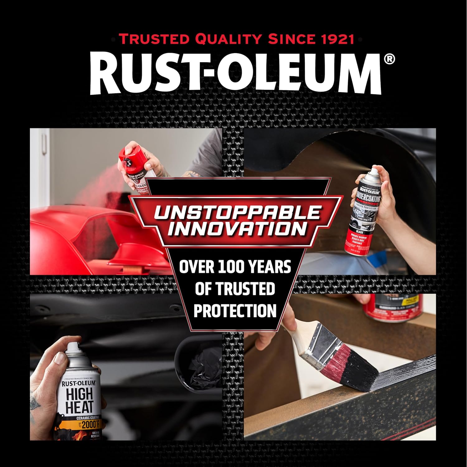 Rust-Oleum 272741-6PK Automotive Professional Grade Truck Bed Coating Spray, 15 oz, Matte Black, (Pack of 6)