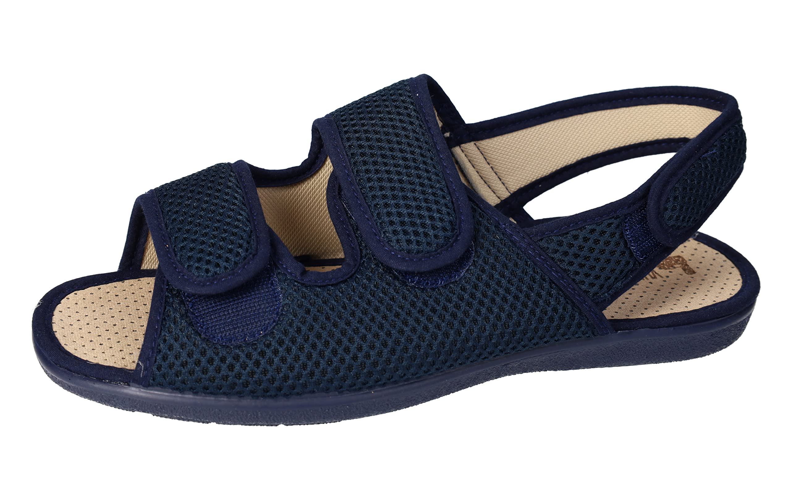 VULCA-BICHA 476 Chinelas Zapatillas Anchas Ajustables Azul Marino, Hechas en España Hombre Zapatillas CASA