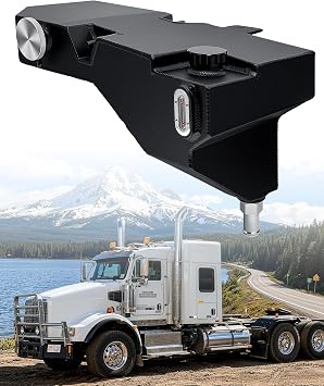 603-5403 Engine Coolant Reservoir Tank with Sensor & Cap Compatible with Kenworth Peterbilt Trucks W900 T800 T660 T600 389 388 384 382 377 365 348 Replace 6035403 N5346001 T1673008, Aluminium Alloy