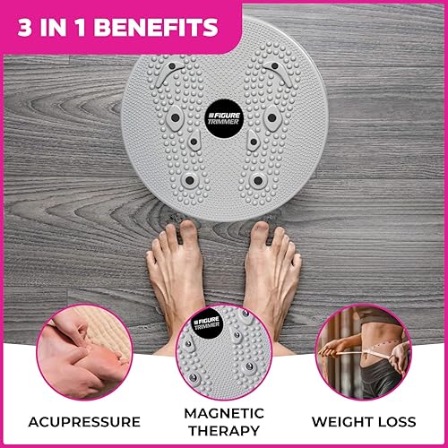 Vista 5 de Daiwa Felicity Figure Trimmer Ab Twister Board - Waist Twister Machine for Core & Abs Exercise - Waist Twisting Fitness Tool, Dizzy Disc Twist Board