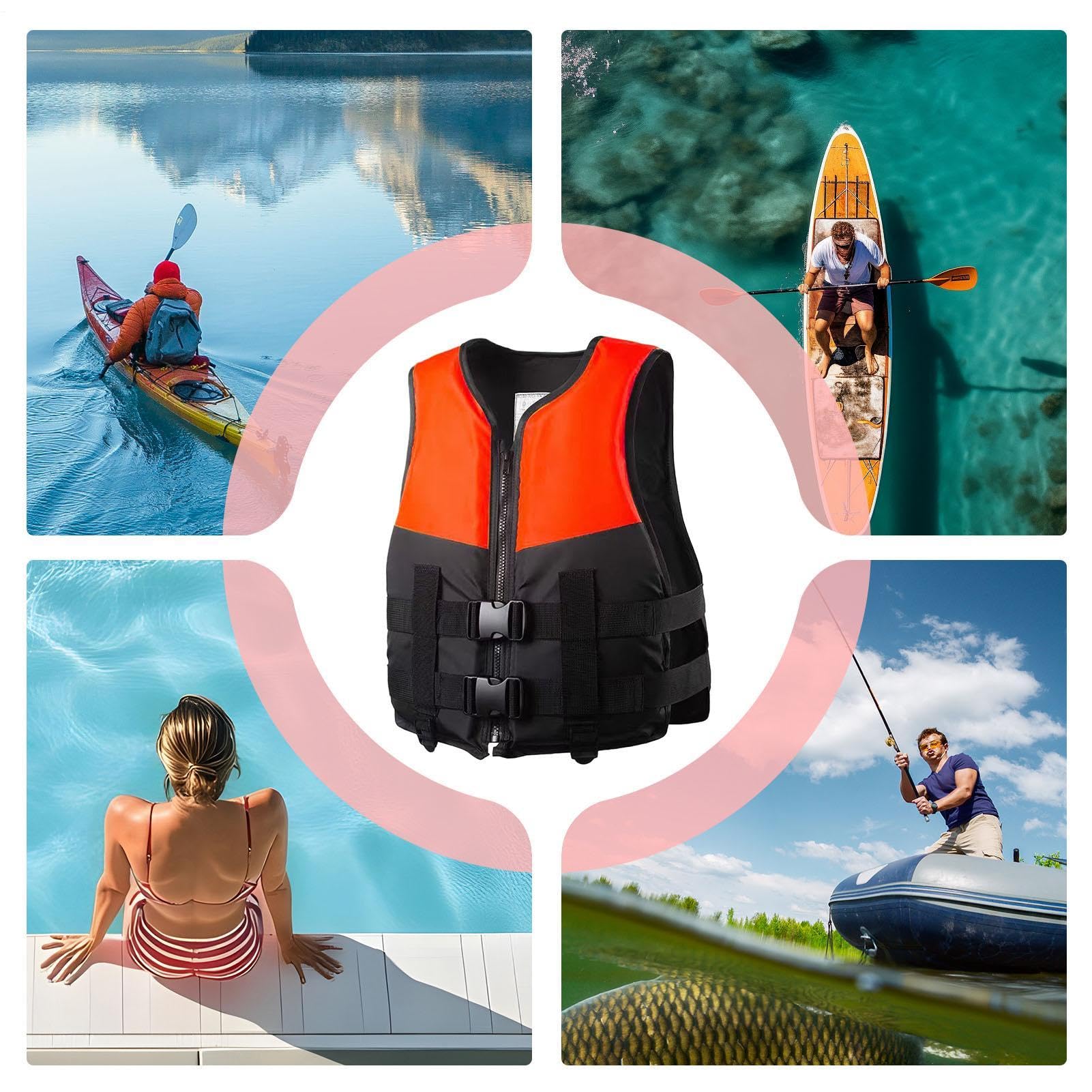 Schwimmweste für die Erwachsenen Schnselllösende Auftriebsjacke, Treibend | Schwimmende Auftriebsweste Geeignet Für Mäsnner Und Frauen, Jugendliche, Bootfahren, Wassersport, Kajak, Skifahren Sowie S