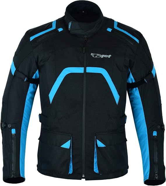 Veste Moto Homme Texpeed Homologuée Avec Protections CE - Imperméable Et Respirante Noir 7XL