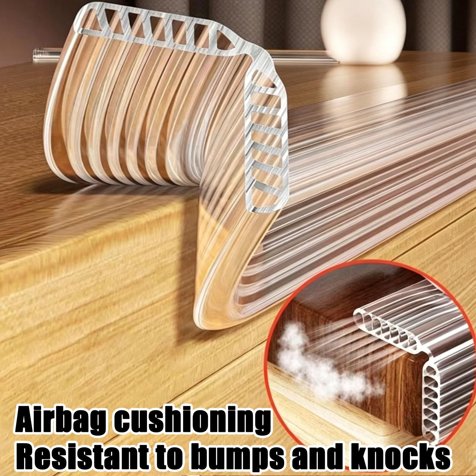 Protectores de Bordes en Forma de L, PVC Transparente, Suave Y Autoadhesivo; Tiras Anticolisión para Escritorios(19x19mm,1000cm/393.7in)