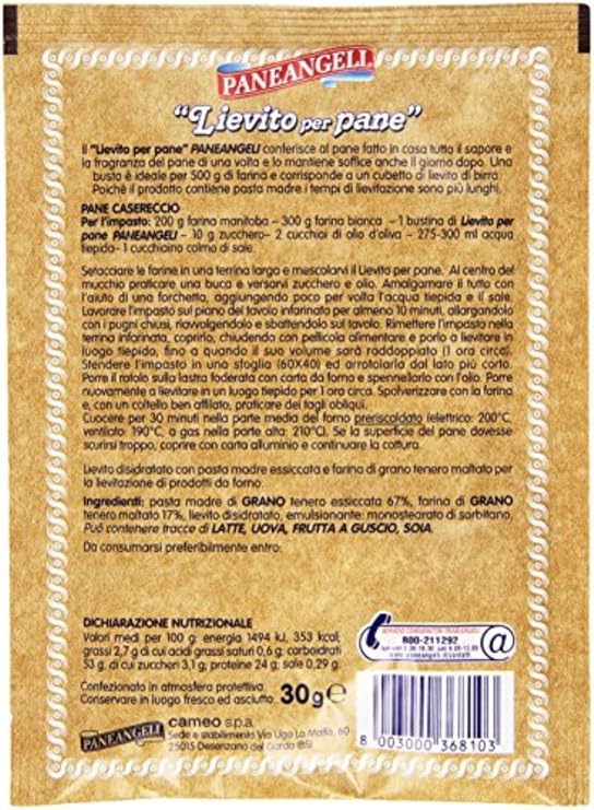 Paneangeli Lievito Per Pane Italian Brewer's Yeast 1.05 Ounce (30gr) Package [ Italian Import ]
