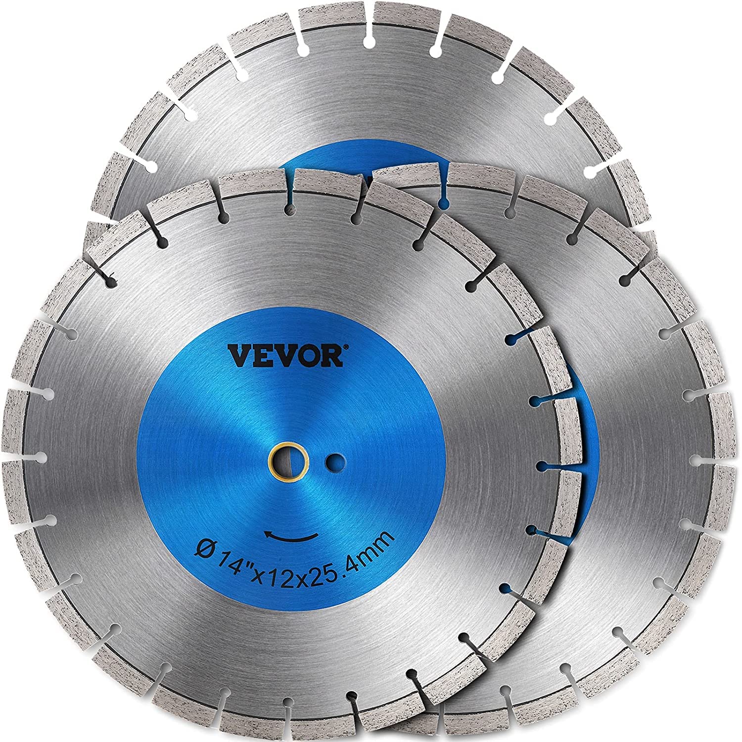 VEVOR Diamond Blade 14" Concrete Saw Blade Wet or Dry Segmented Cutting