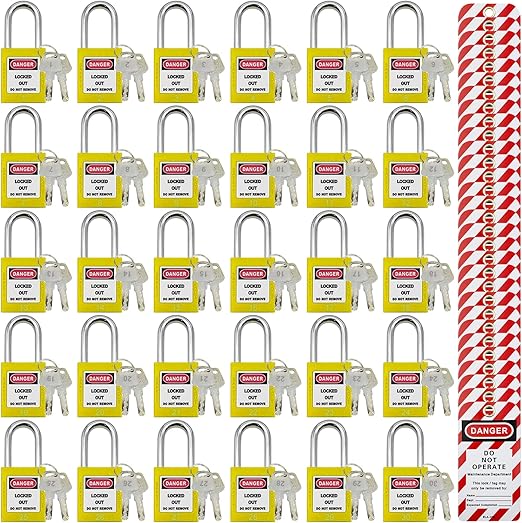 Lockout Tagout Locks, Safety Padlocks, Loto Locks Keyed Differently Lock Out Tag Out Device Plastic with Lockout TagOut Tags Kit
