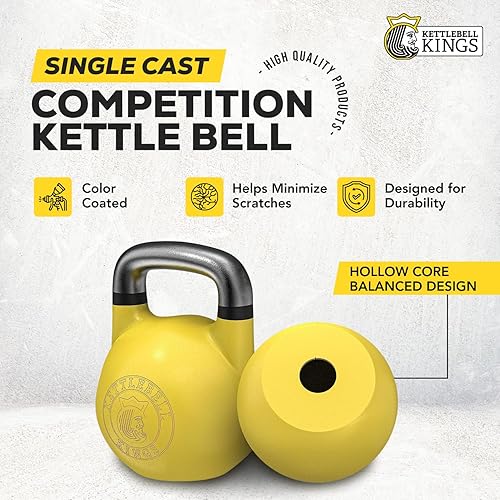 Miniatura 2 de Kettlebell Kings Competition Kettlebells Weight (35mm handle) 8-48 KG  Hand weights Workout Gym Equipment & Strength training sets for Women & Men