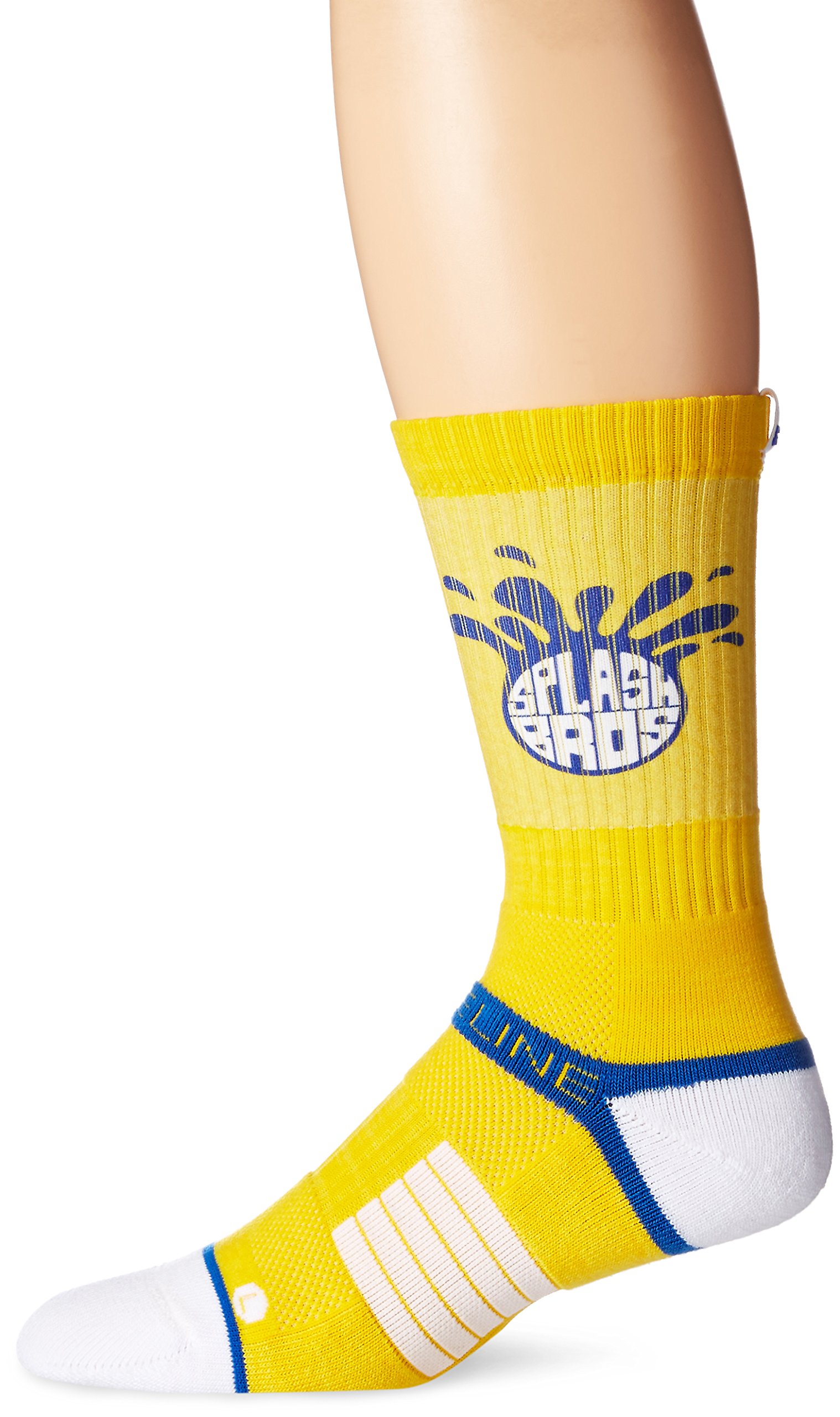 NBA Golden State Warriors Adult Splash Bros Strapped Fit 2.0 City Line Socks, One Size, Yellow