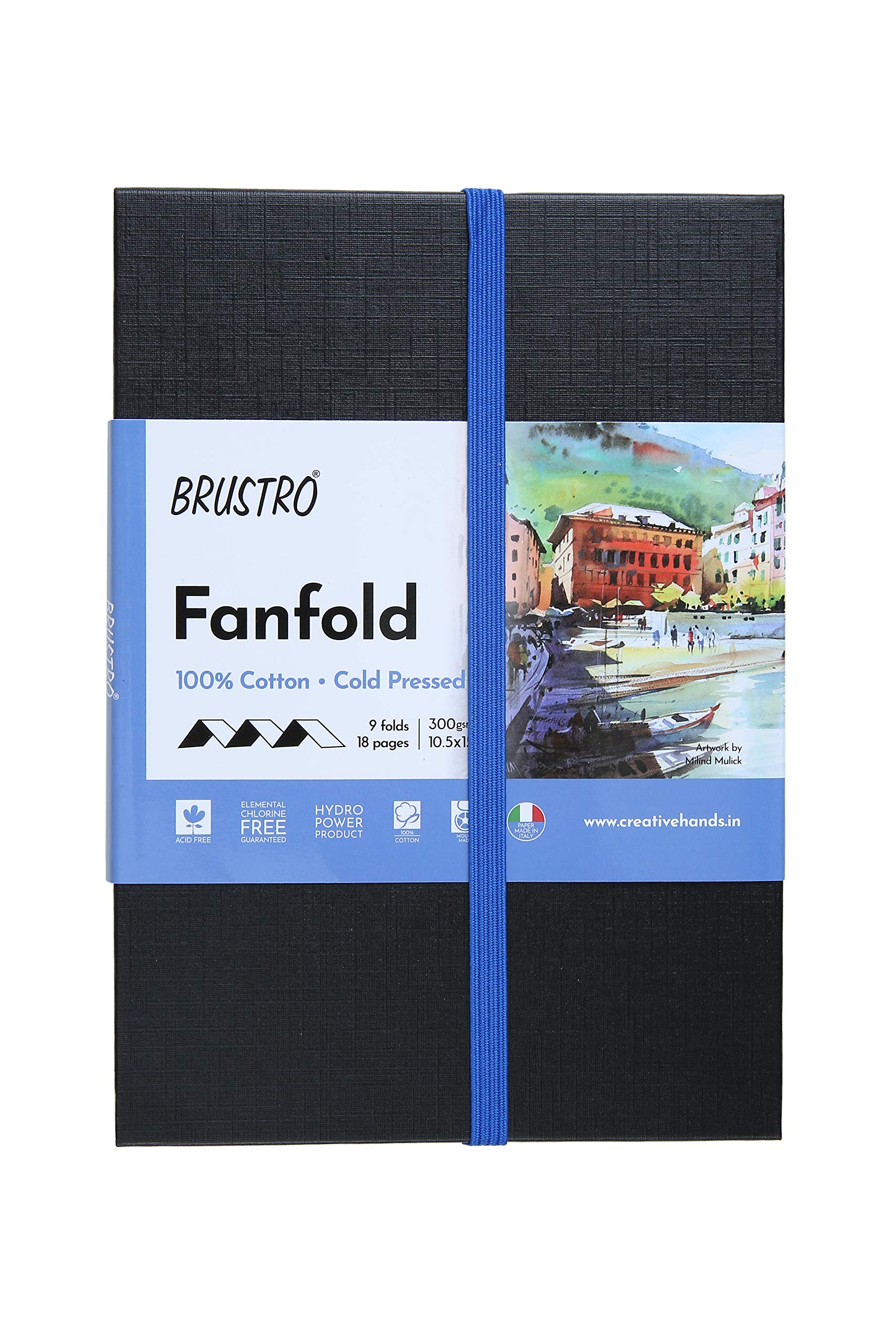 Brustro Artists Fanfold Watercolour Book 100% Cotton Mouldmade 300 GSM Cold Pressed 10.5x15cm.(9 Folds/18 Sides) (B08B4LW1X6) Amazon Price History, Amazon Price Tracker