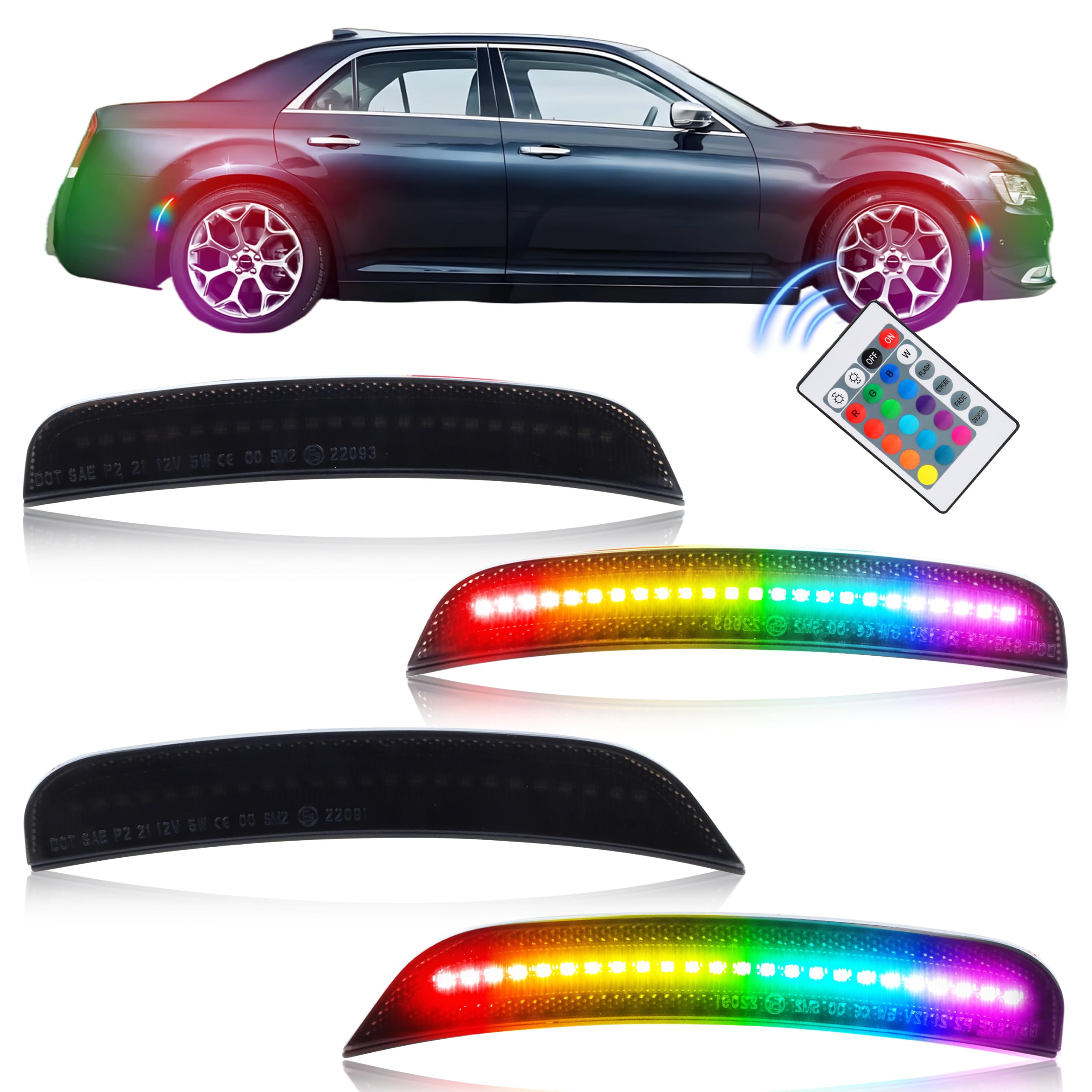 Photo 1 of OFFKAT RGB LED Side Marker Lights for Chrysler 300