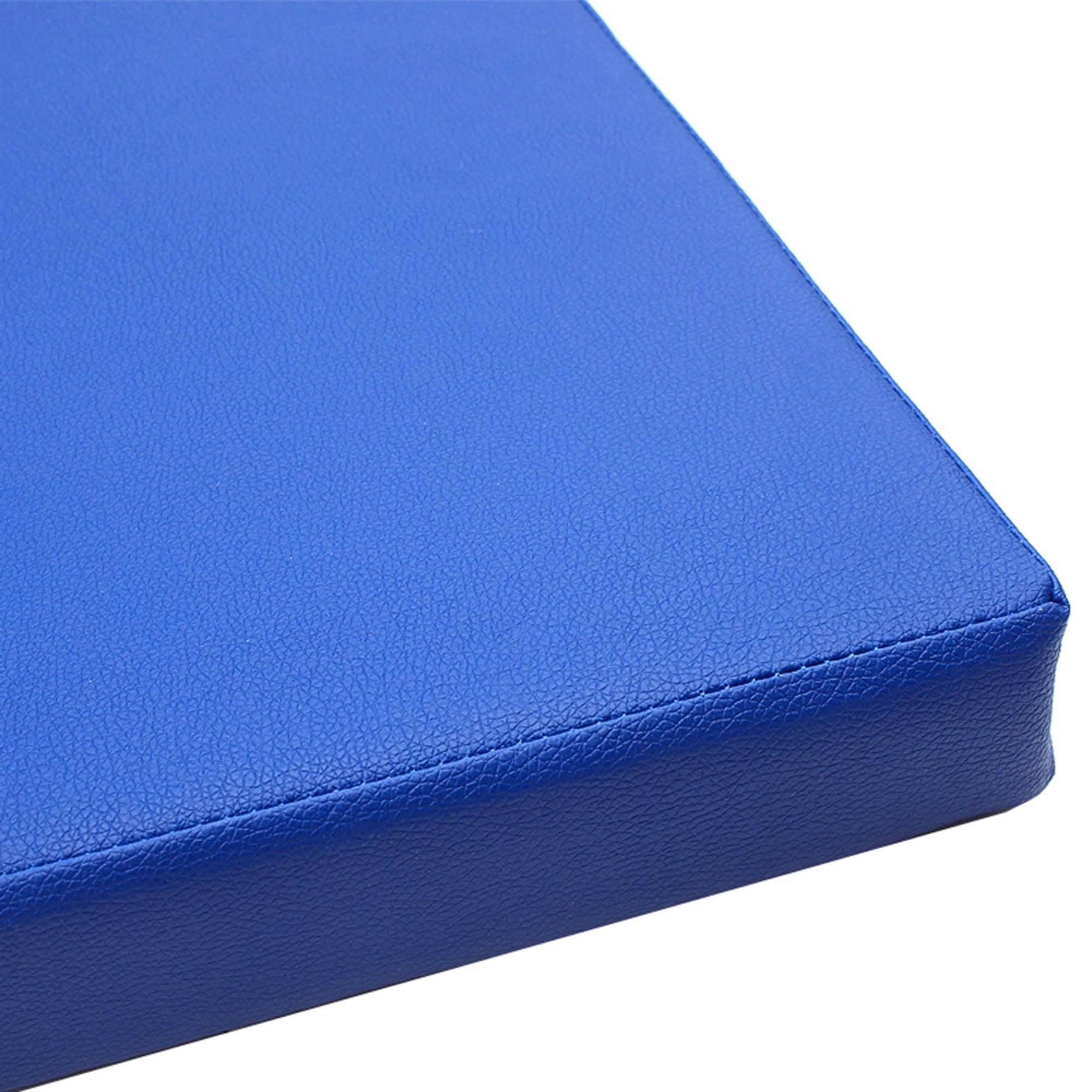 Cojín impermeable para banco en piel sintética de alta gama para terraza azul