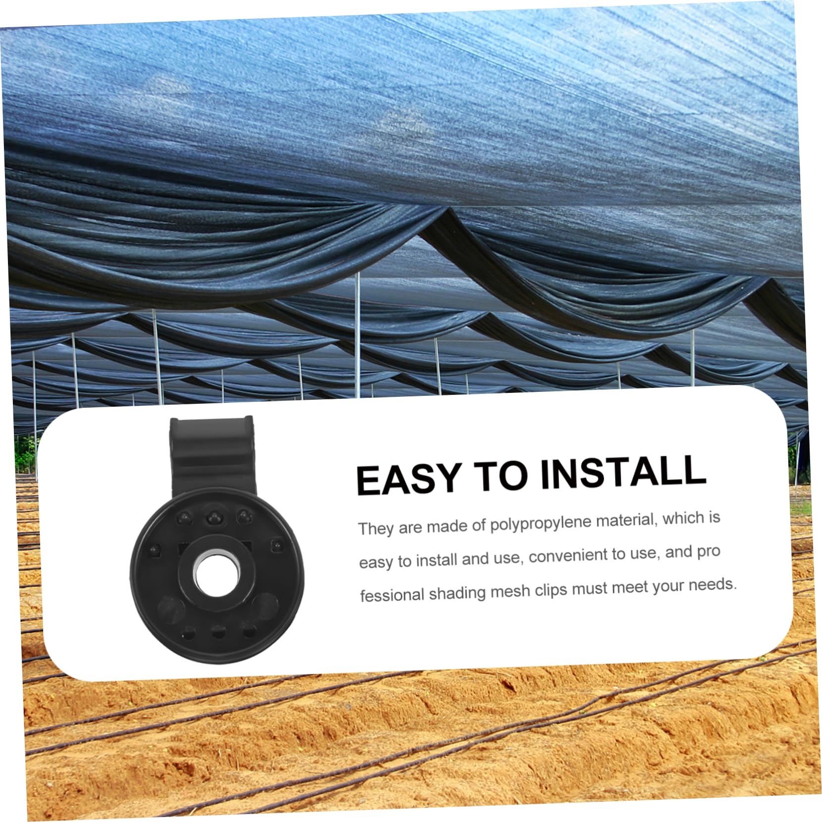 Gogogmee 20pcs Plastic Sunshade Mesh Clips for Greenhouse Gardening Easy to Install Garden Accessories and Convenient Buckle for Shade Cloth and Netting Use