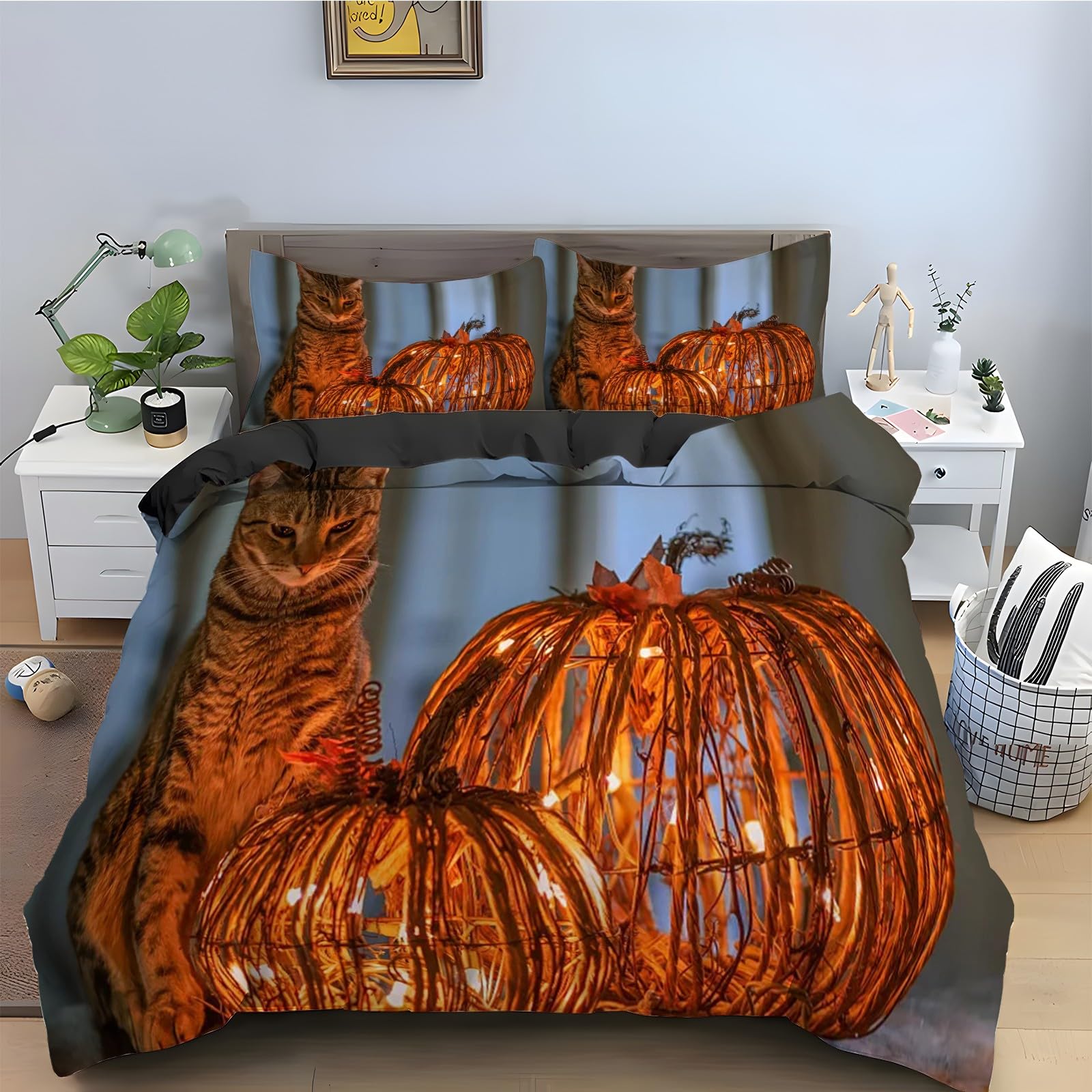 Parure de lit 240x260 chat facile à laver pour en finir avec les corvées de repassage