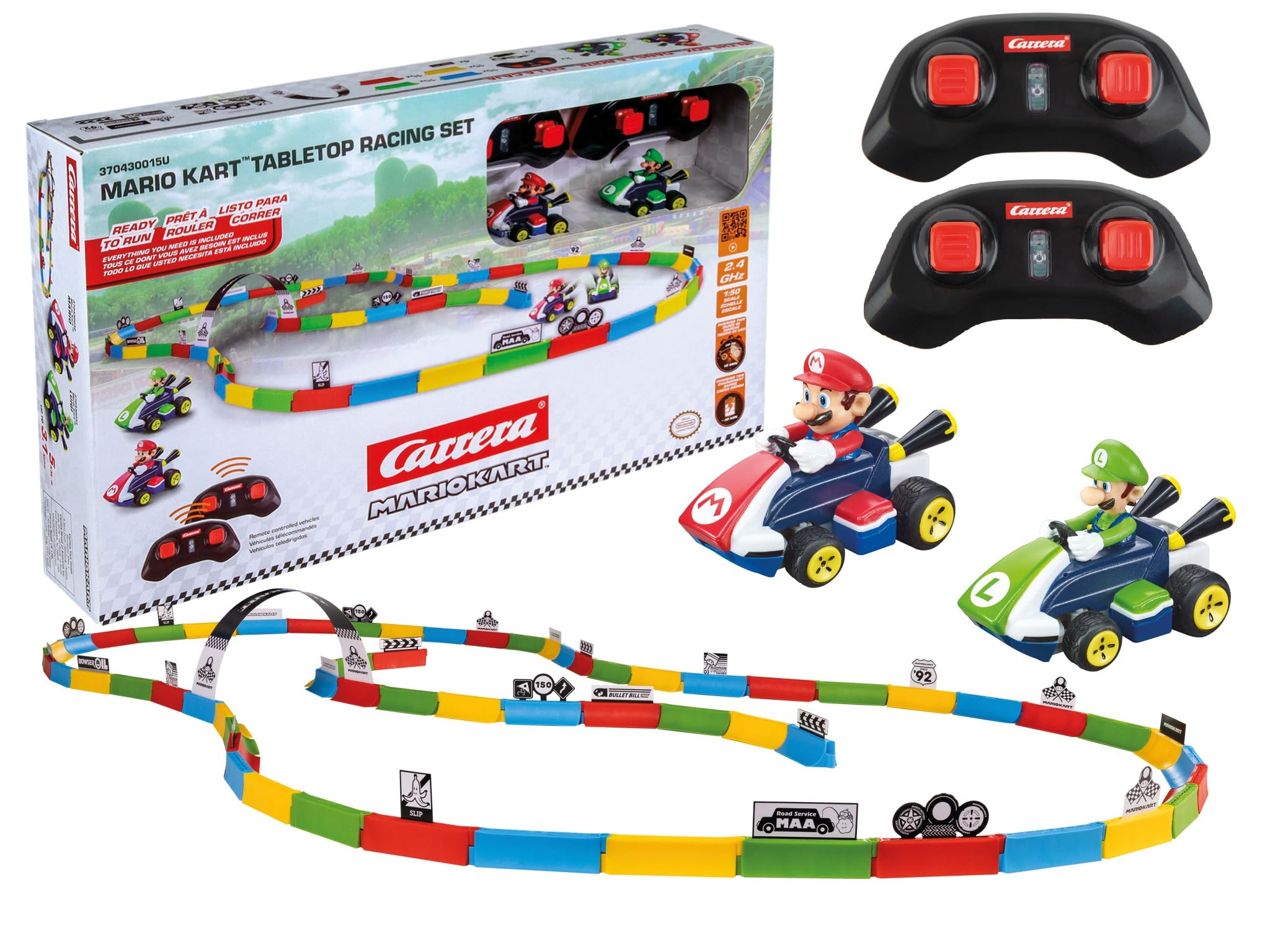 マリオ ルイージ カートラジコン2体セット Amazon.co.jp: Carrera RCマリオカート卓上おもちゃレーシングセット