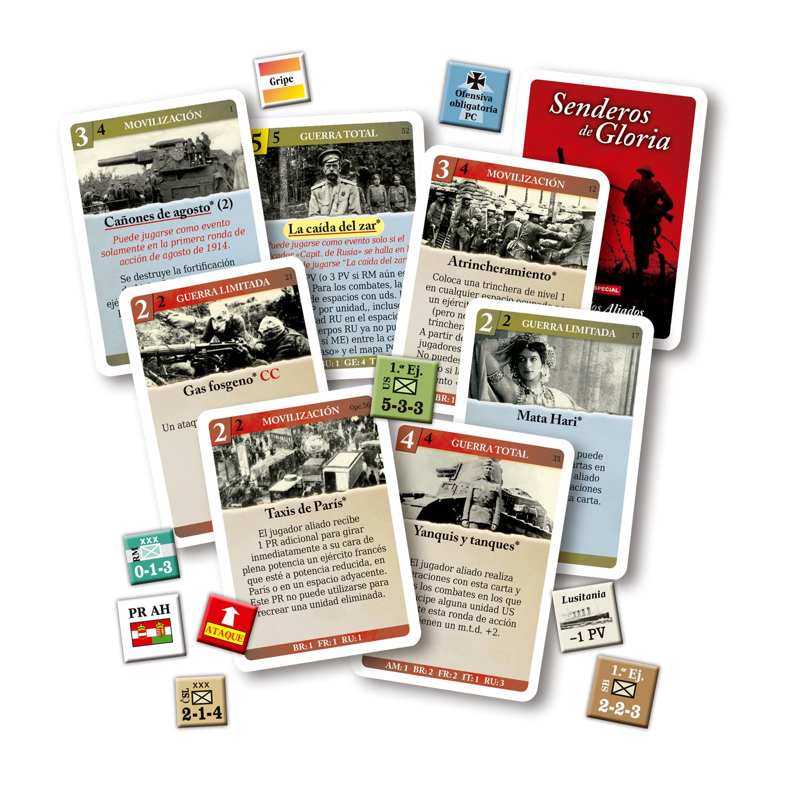 Devir, Senderos de Gloria, Juego de Mesa, Wargame, Estrategia, 2 Jugadores, Edad +14