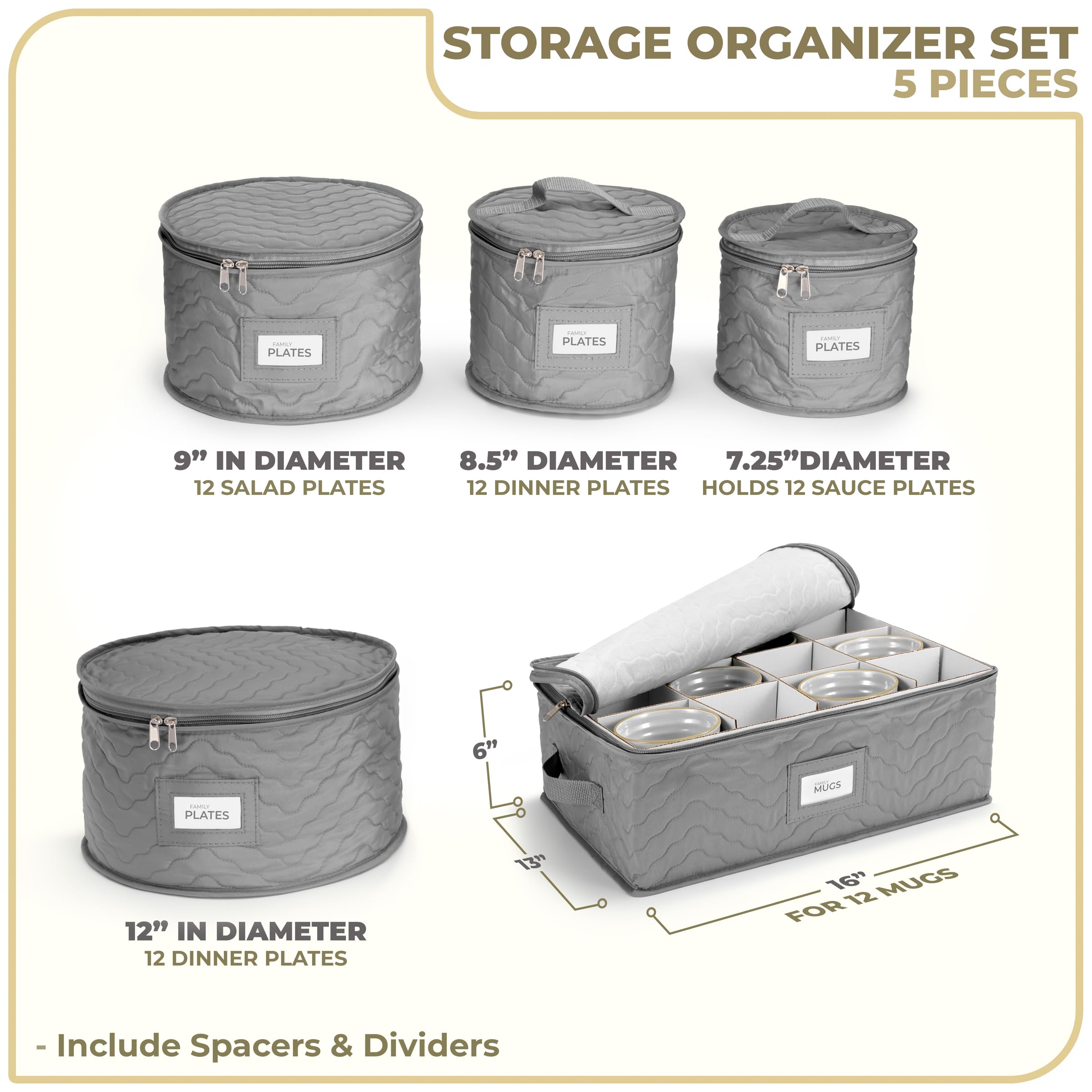 Amazon.co.jp: Sorbus ディナー用食器 収納ケース入り5点セット 食器を