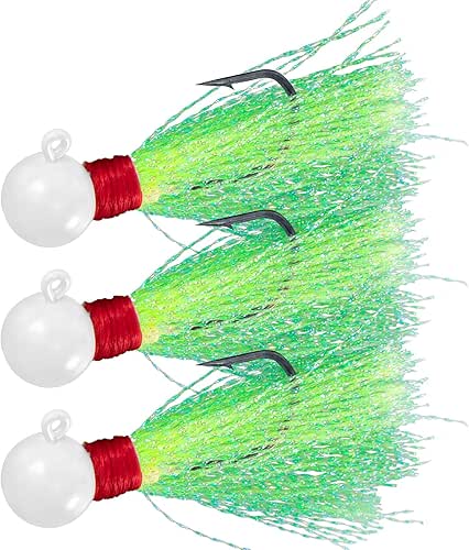 Dr.Fish 10 Pack Round Ball Jigs Saltwater Pompano Surf Fishing