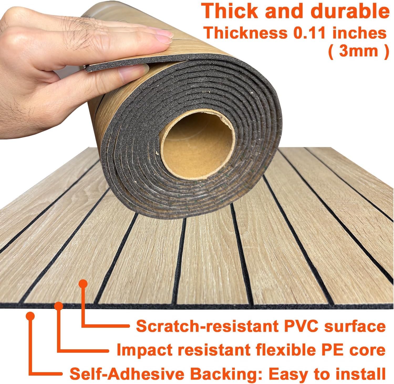 AMIGO Holzfurnier Paneele Selbstklebend,1.2m²-1 Stück 300x40x0.3cm 3D Wandpaneele Holzoptik,Paneele für Wanddekoration, Wohnzimmer, Büro,Eichenholz