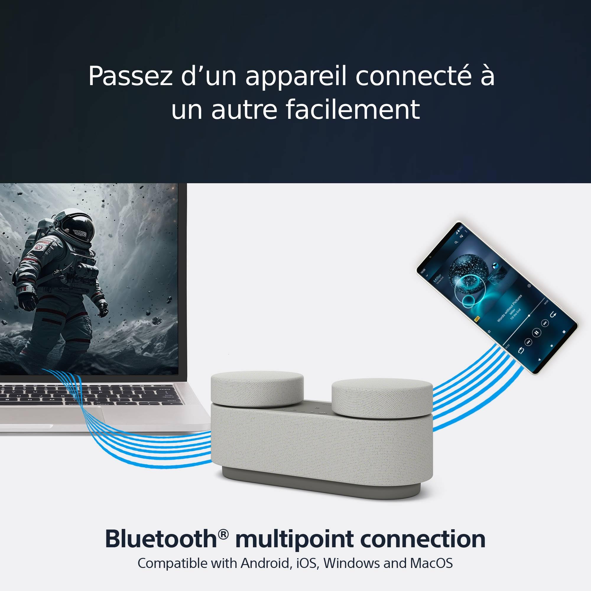 Sony HT-AX7 Système Home Cinema Portable 360 Spatial Sound Mapping Bluetooth 30h Autonomie
