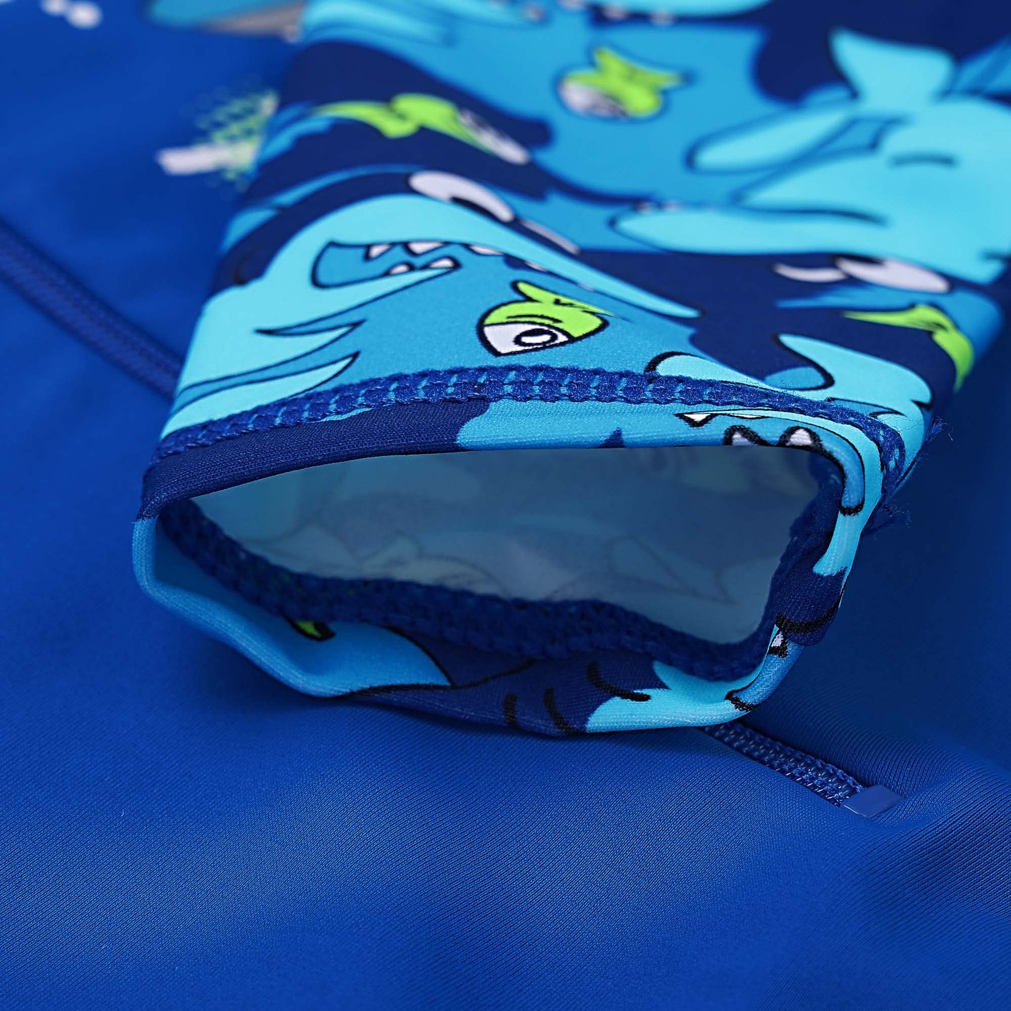 Huaaniue - Traje de baño para niños, 1 unidad, antirrayos UV UPF 50+ niños y niños, traje de baño con cremallera de manga larga de 2 a 14 años