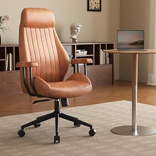 High Back Ergonomic Office Chair 330LBS, Reclining Swivel Desk Chair with Adjustable Height, Thickened Cushions, Comfy Executive Armchair for Home Office Gaming - Amazon product rated Grade A