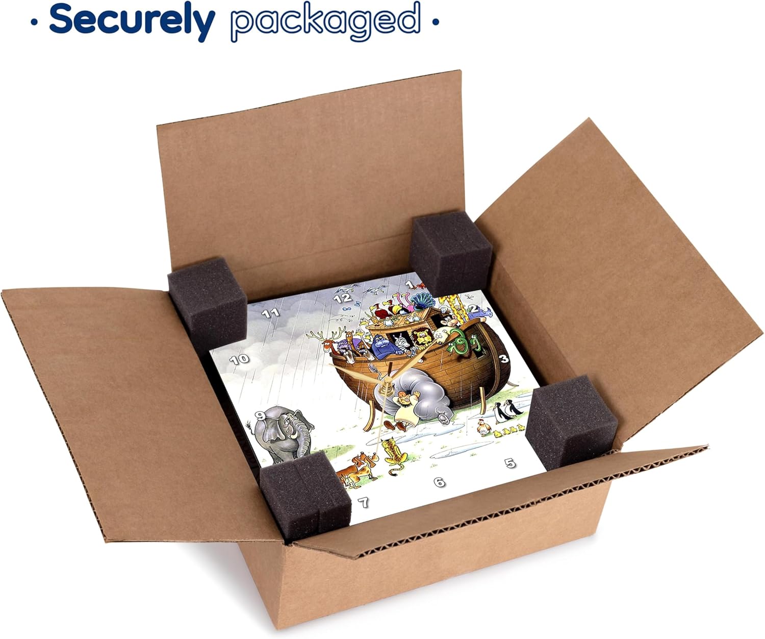 3dRose DPP_869_2 Noahs Ark-Wall Clock, Multicolor