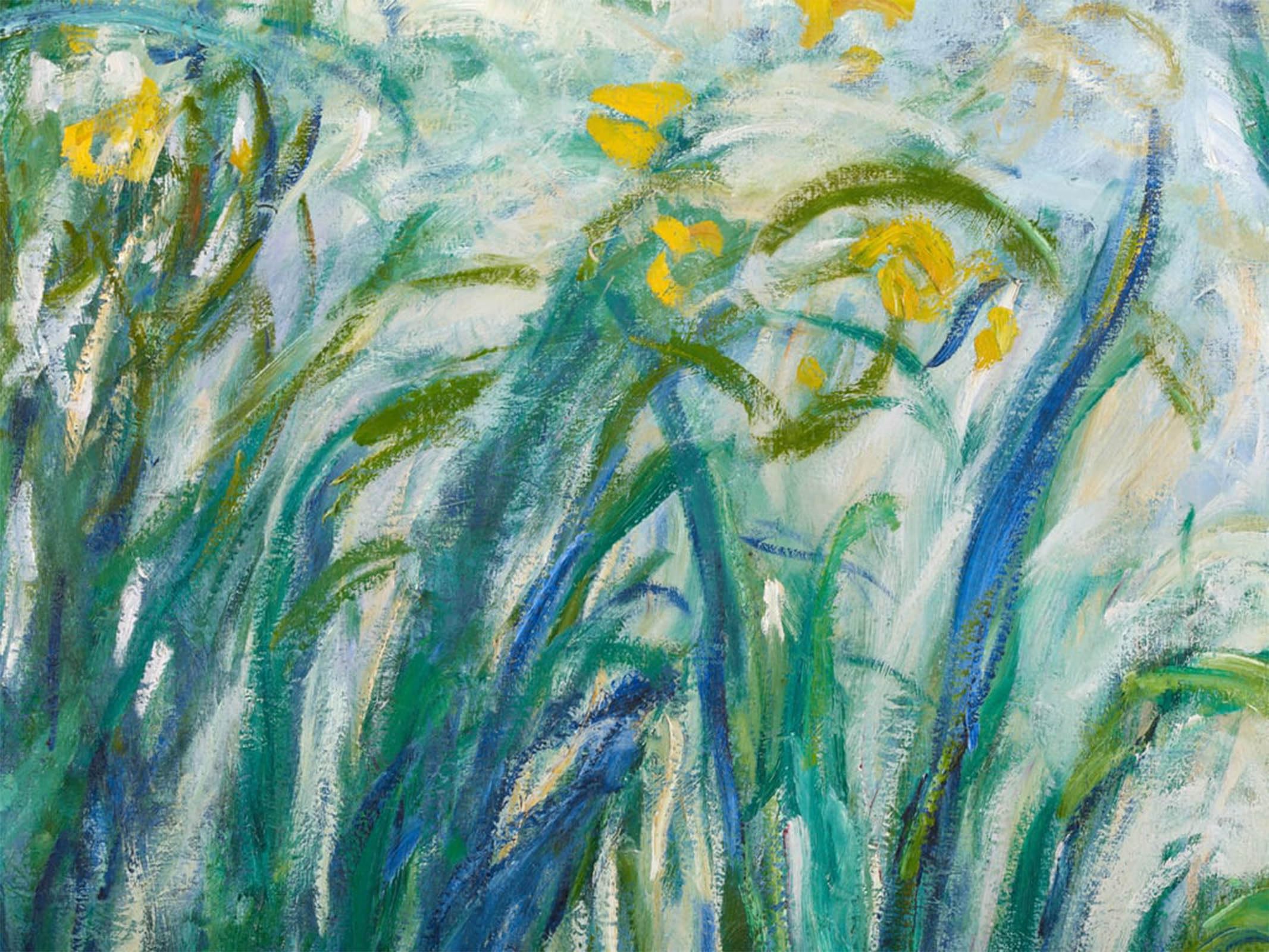ARTXLXXBN Famous Painting Canvas Artwork Graffiti Print Yellow and Purple Irises Detail of Oil on Canvas by Claude Monet Portrait Canvas Image for Home Decor 60x90cm