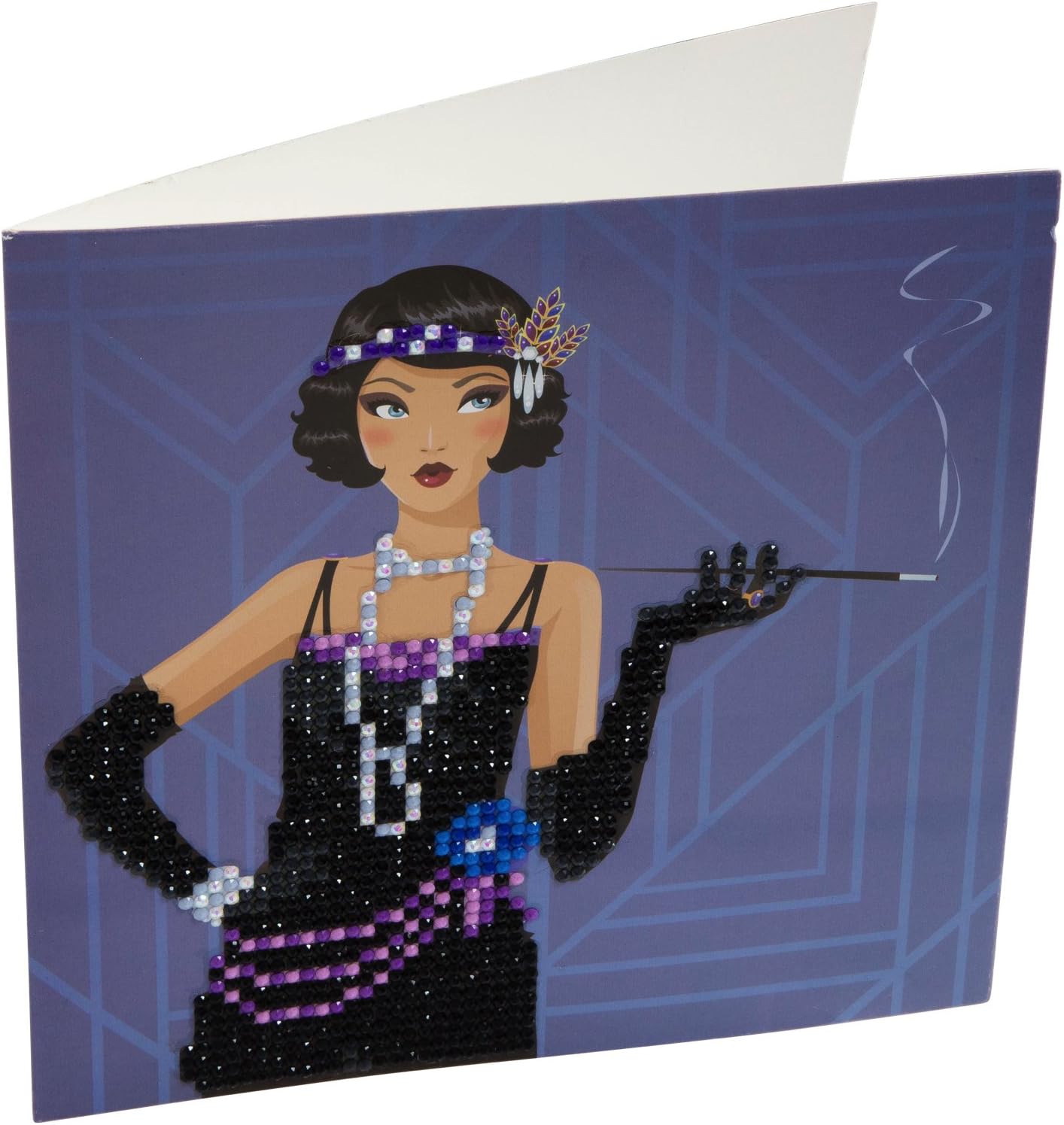Crystal Art Art Deco Lady Crystal Art Card Kit 18 x 18 cm