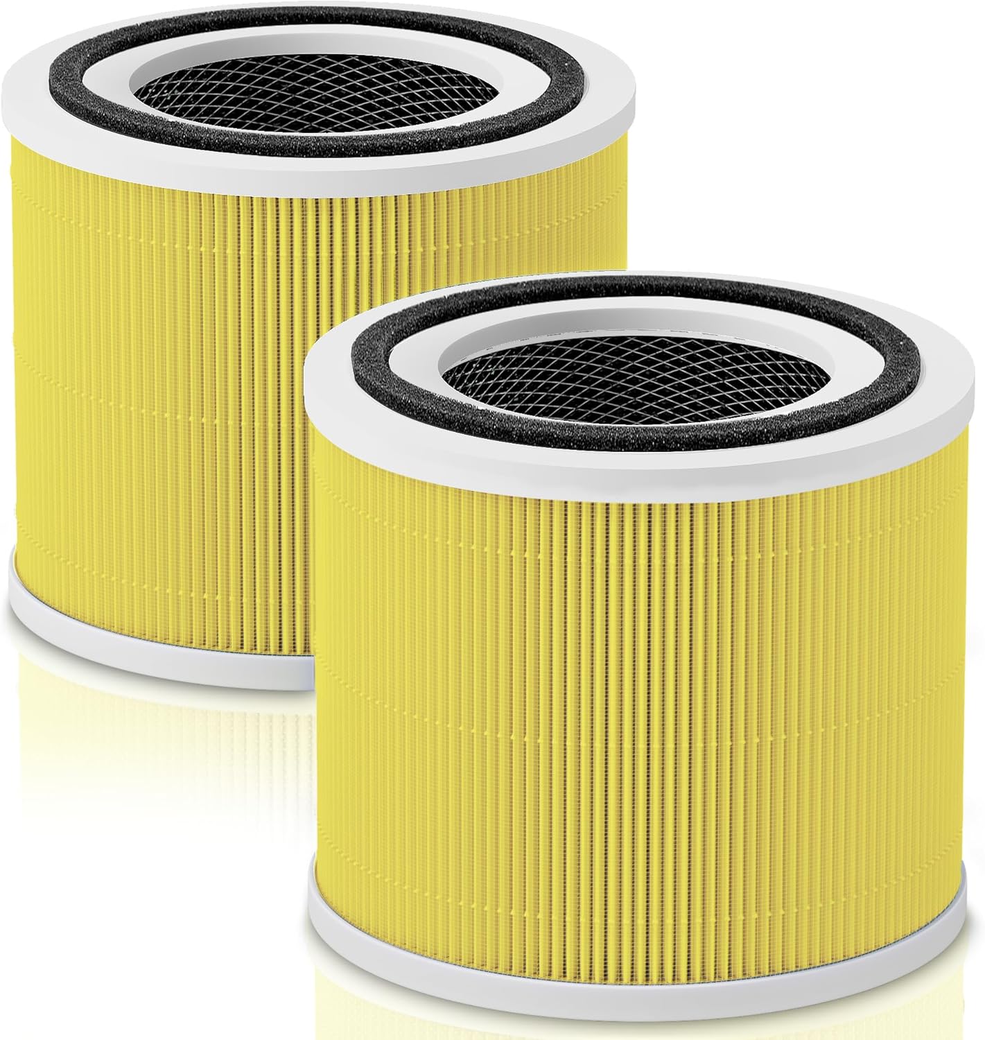 2 Pack Core 300 Pet Care Replacement Filter for LEVOIT Core 300 Core300-P Core 300s VortexAir Air Purifier, 3-in-1 True H13 and Activated Carbon,Core 300-RF-PA, Yellow