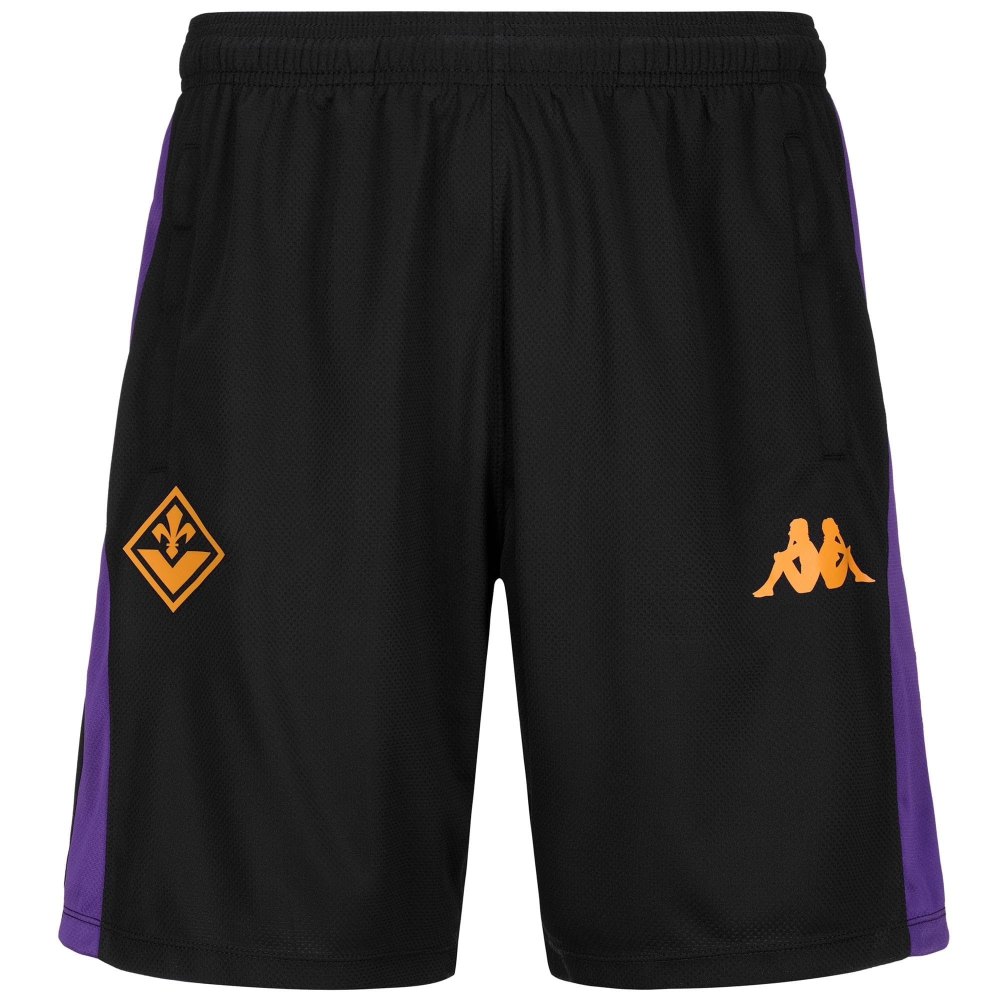 Kappa - Pantaloncini Sportivi, Uomo, Poliestere Riciclato, Calcio, Modello: Ahorazip PRO 8 Fiorentina