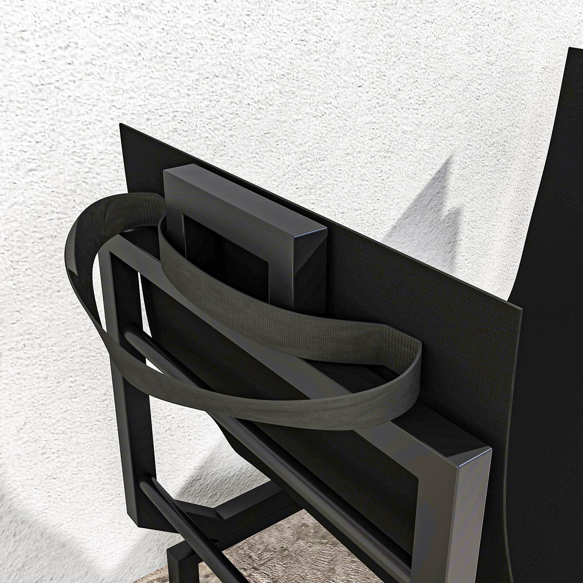 Outsunny Porta Legna Metallo 50 kg 53x33x43 cm Nero