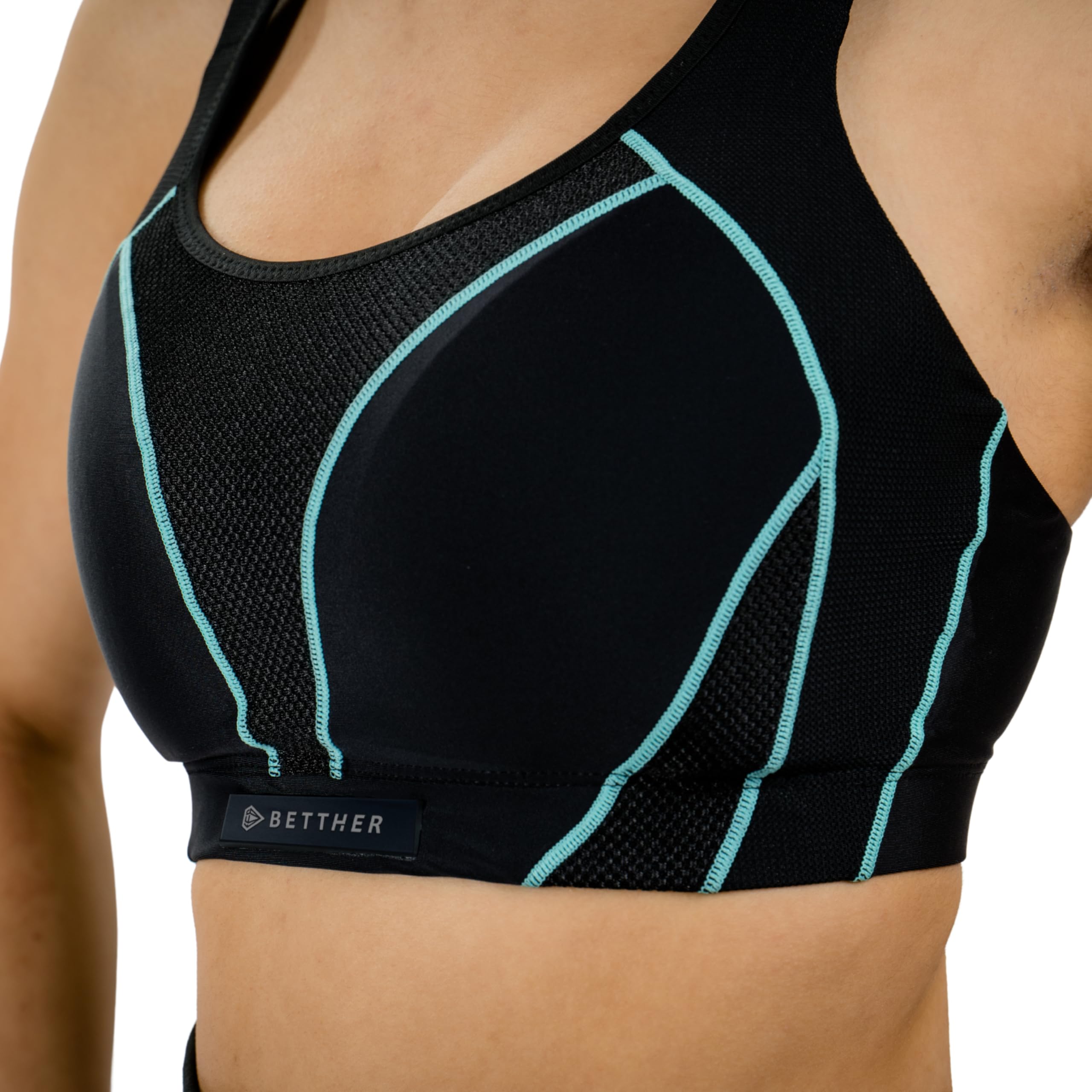 SOXPro GEARXPro - Reggiseno Sportivo Donna - BettHer Bra Antishock+ – Gel Protettivo, Sostegno Forte - Regolabile - ISPO Award 2024 - Palestra, Sport e Yoga