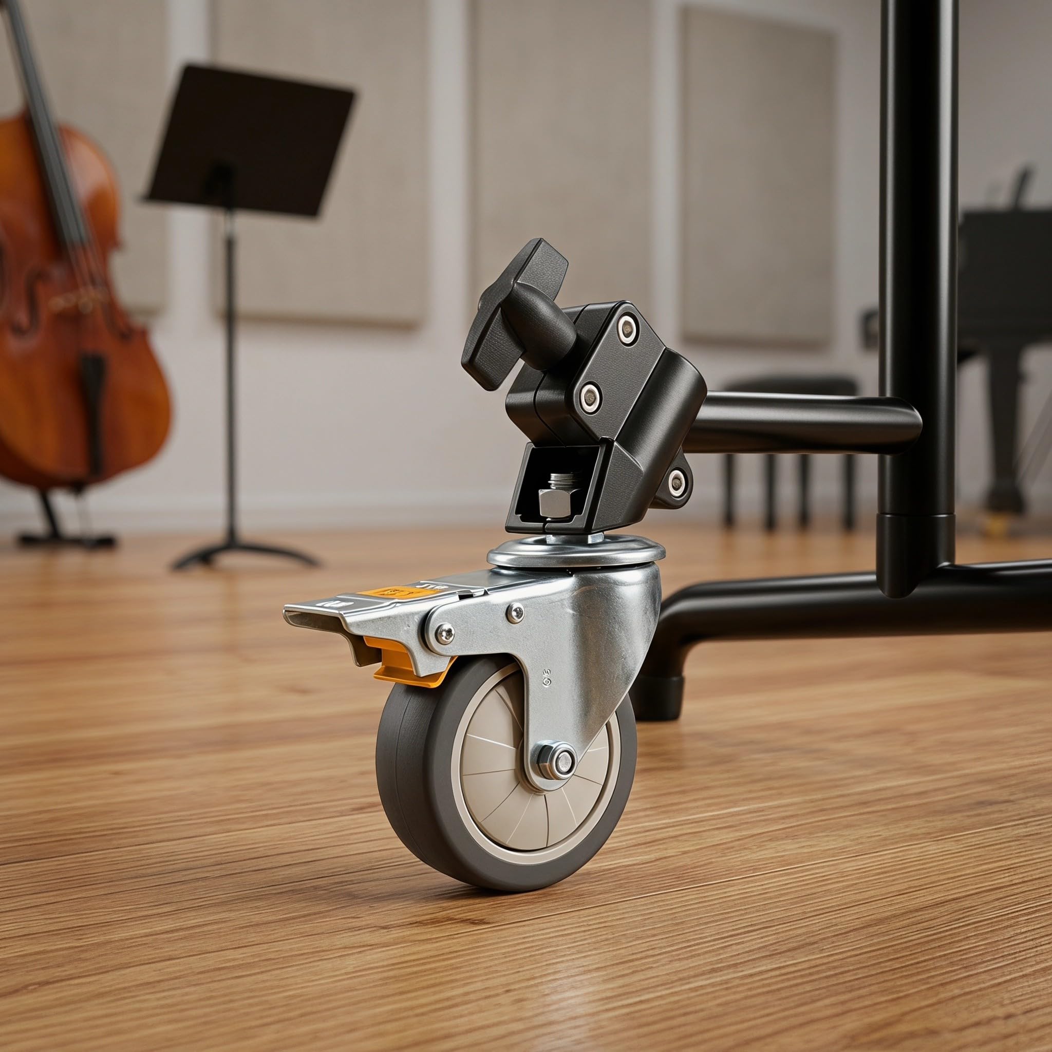 YARNOW 3 Ruedas giratorias Profesionales para Soportes de micrófono - Ruedas de 22 mm (0,866 Pulgadas) para facilitar la Movilidad en escenarios Musicales y Equipos de Audio.