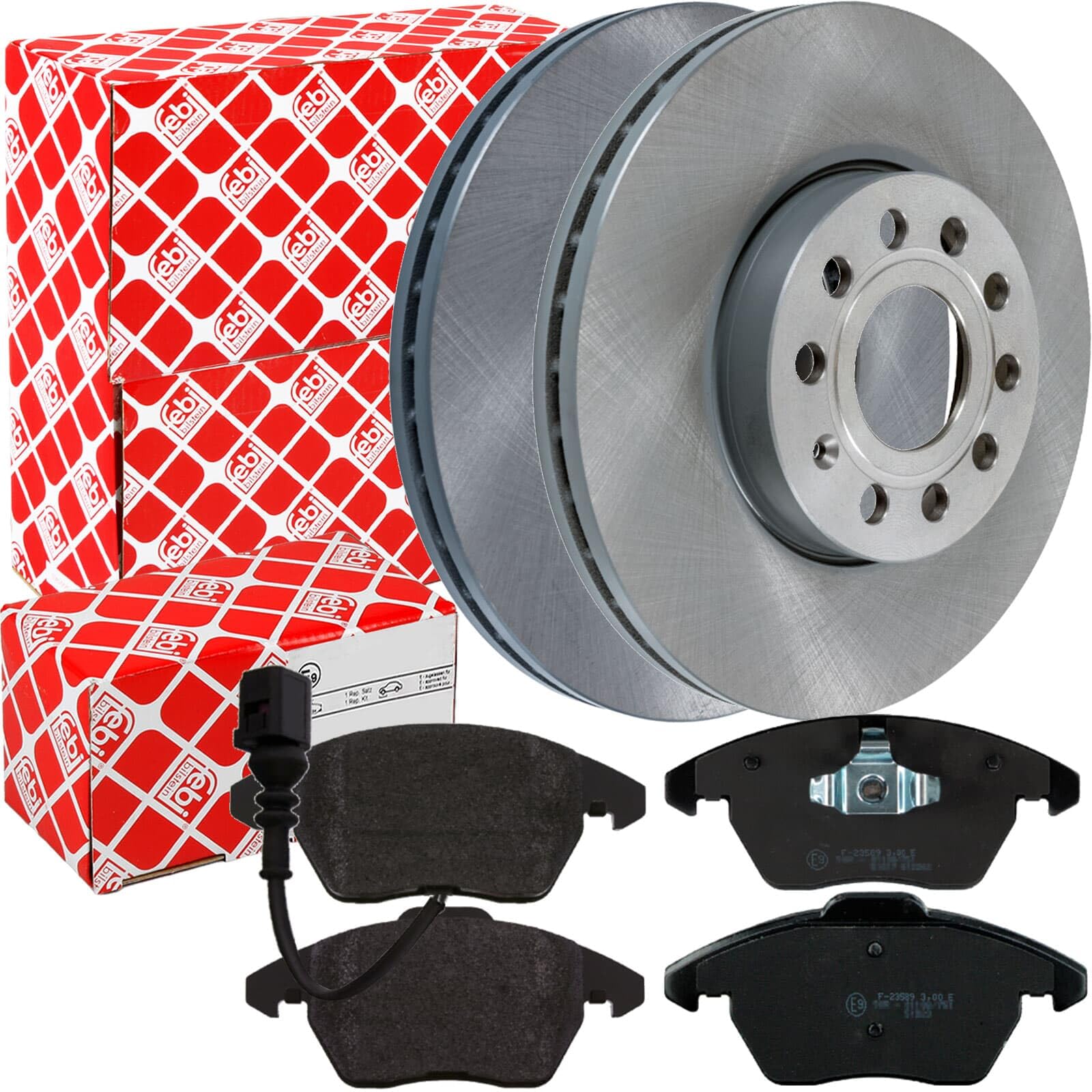 febi Bremsscheiben Ø288mm + Beläge vorne | 22902 + 16502 für A3 8P Leon 1P Altea Altea