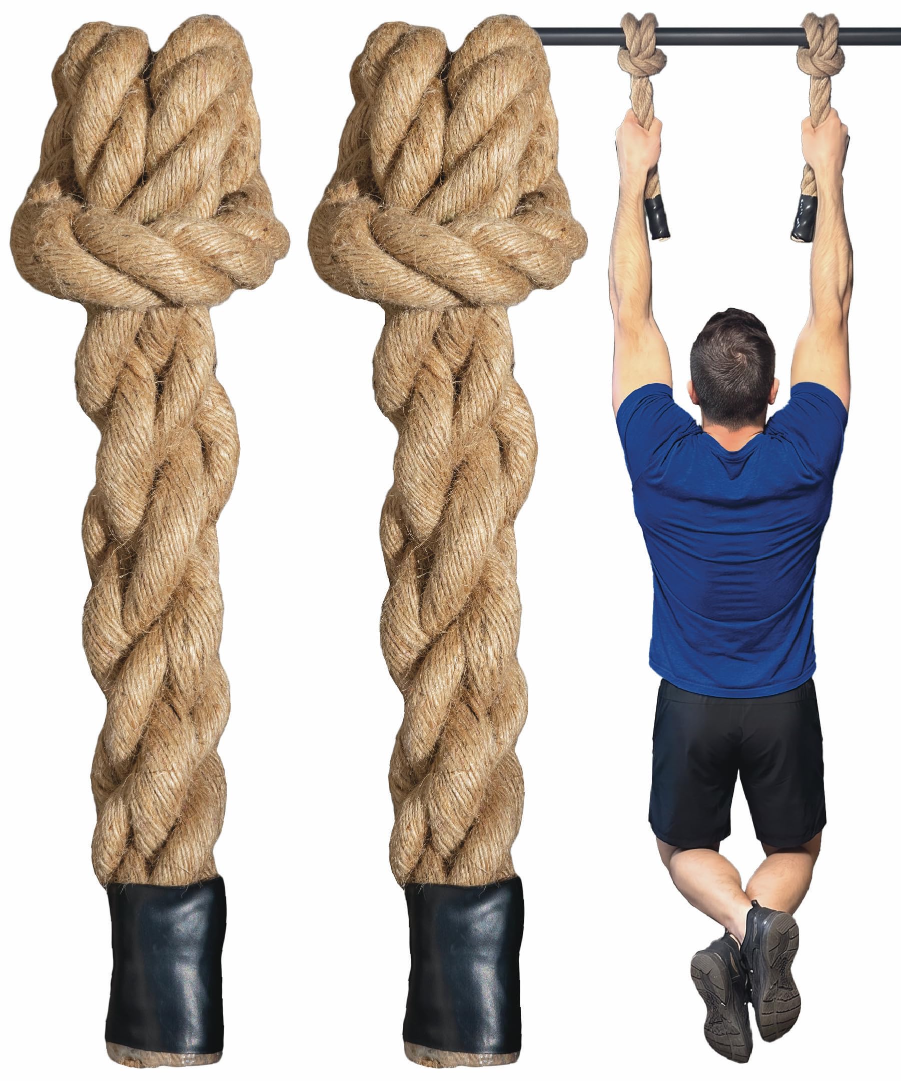 Seilgriffe für Griffkrafttraining, 5,1 cm dicke Affen-Klimmzuggriffe