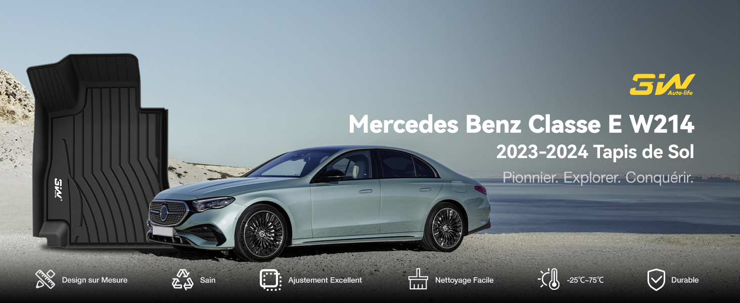 Tapis De Sol Imperméable Pour Mercedes-Benz (1998-2025) - Antidérapant PU - Garantie 3 Ans