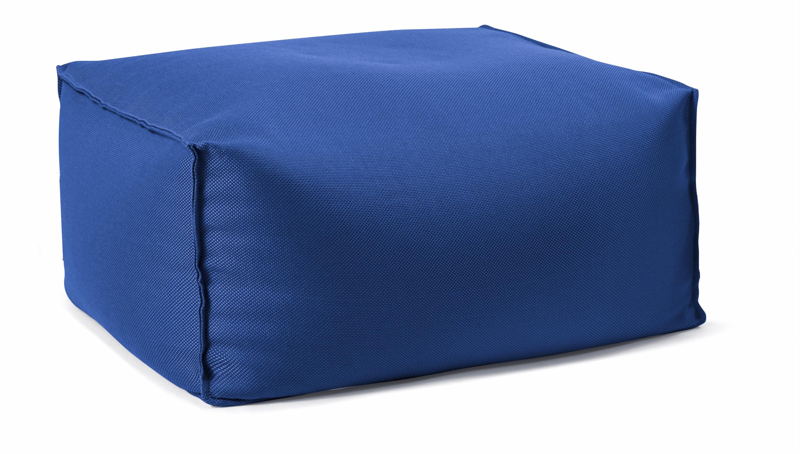 Gouchee Home Chamonix Outdoor/Indoor Ottoman Pouf Multi-Function Lounger Stool Footrest with Filling Blue