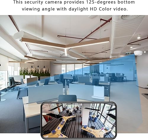 Miniatura 4 de Cámara detector de humo - Cámara interior de seguridad Mini 200 días en espera 1080P WiFi HD visión nocturna PIR detección de movimiento inalámbrica