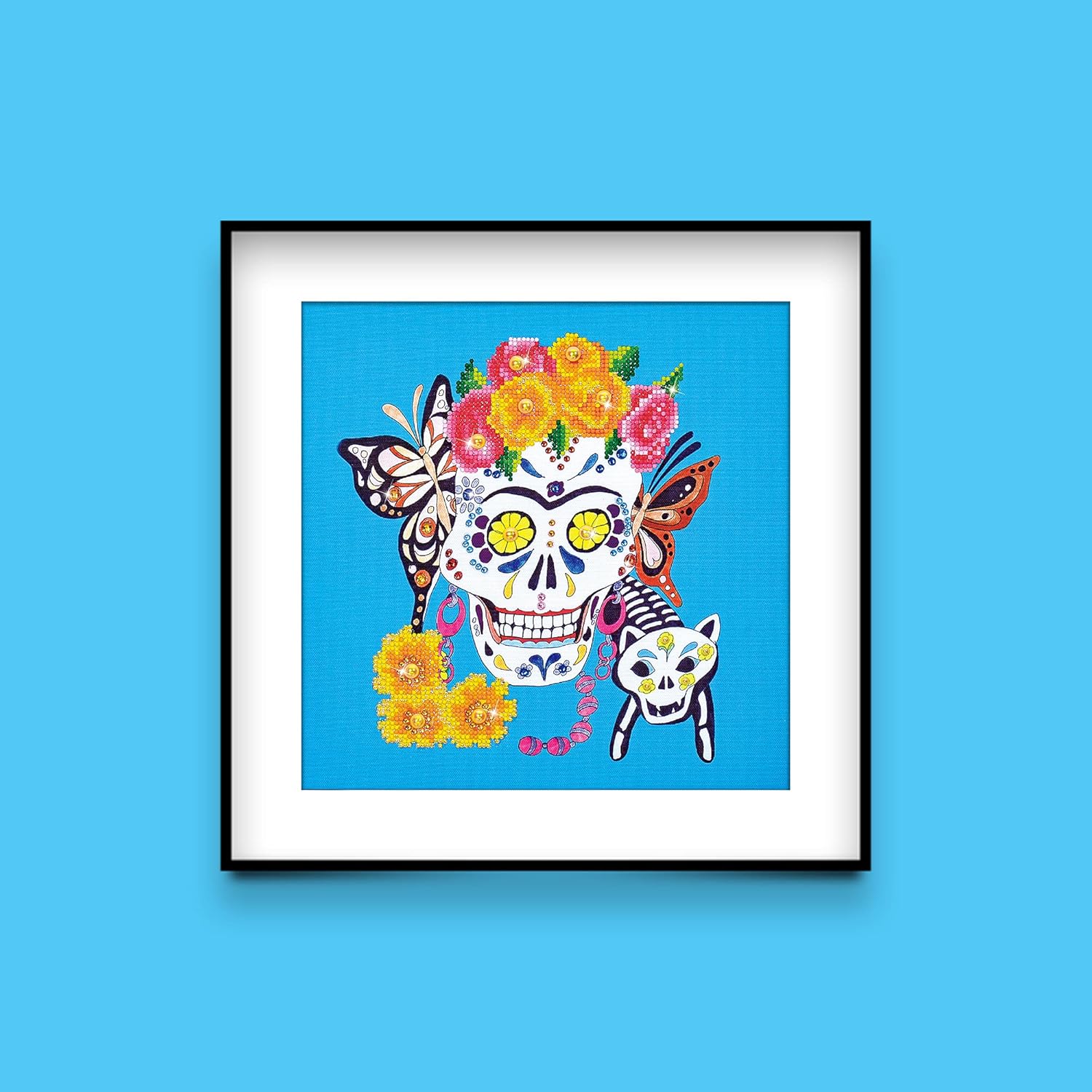 DIAMOND DOTZ Cat Lady Sugar Skull Diamond Painting Kits for Adults - Diamond Art Kits a Relaxing Creative Craft Kit with Dotz Gems 12.6"x12.6"