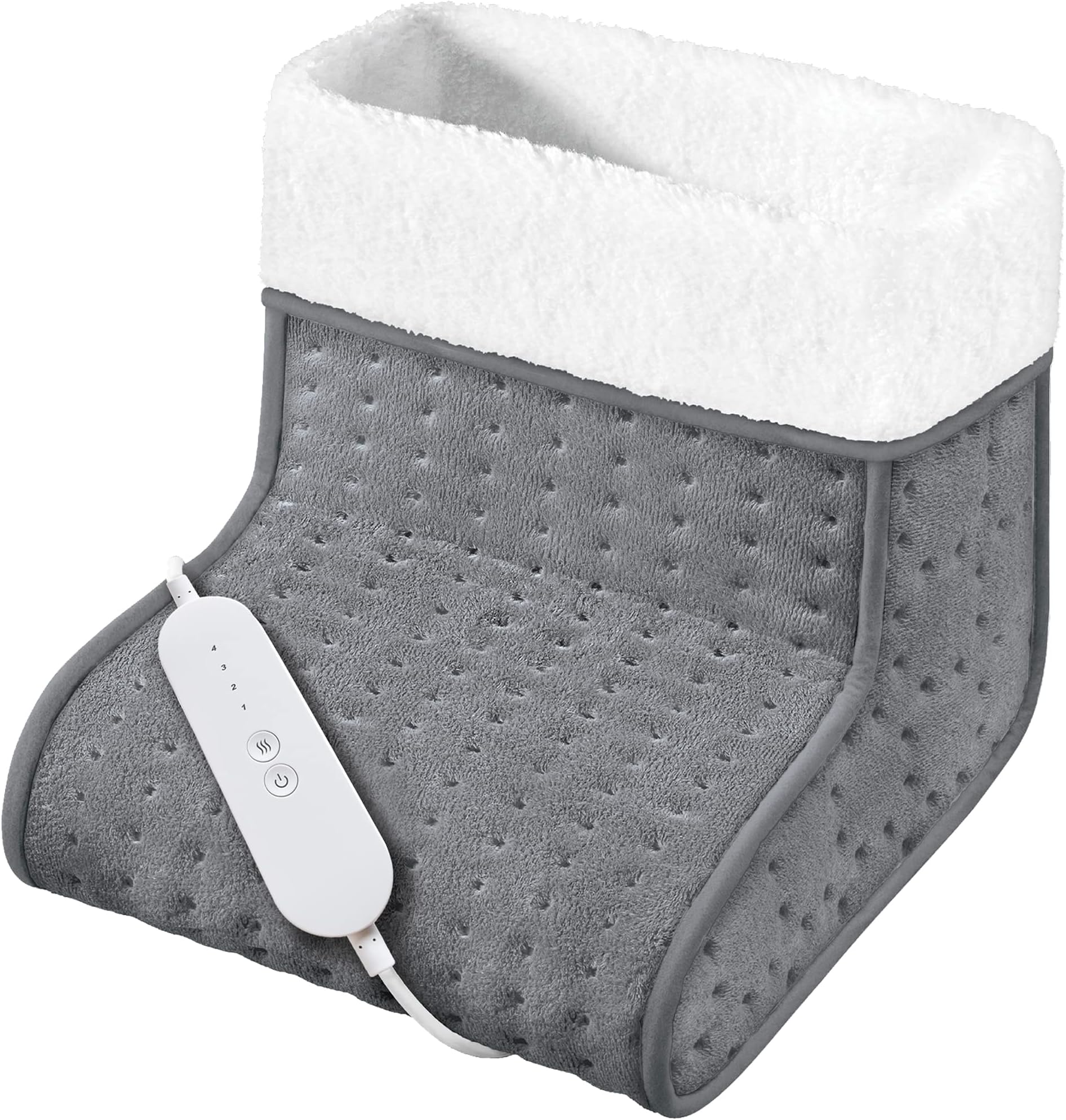 HomefrontHeated Foot Warmer, Electric Slipper for Feet, Therapeutic Pain Relief Therapy for Arthritis, Circulation and Cold Feet - Supplied with Washable Soft Inner (Grey 30 x 30 x 24)