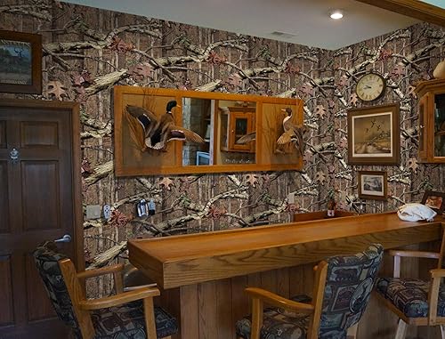 Miniatura 5 de Mossy Oak Graphics Papel tapiz de camuflaje para despegar y pegar, sin ensuciar, rollos de 26 x 107 pulgadas, cubre 19.3 pies cuadrados, muchos